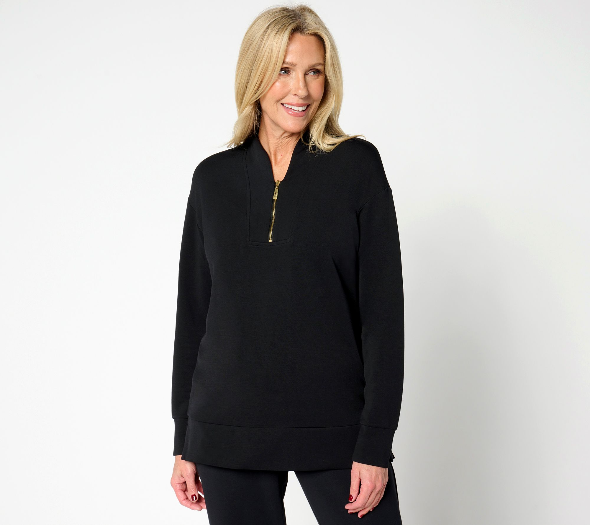 "As Is" Belle by Kim Gravel Regular ScubaLuxe Half Zip Tunic