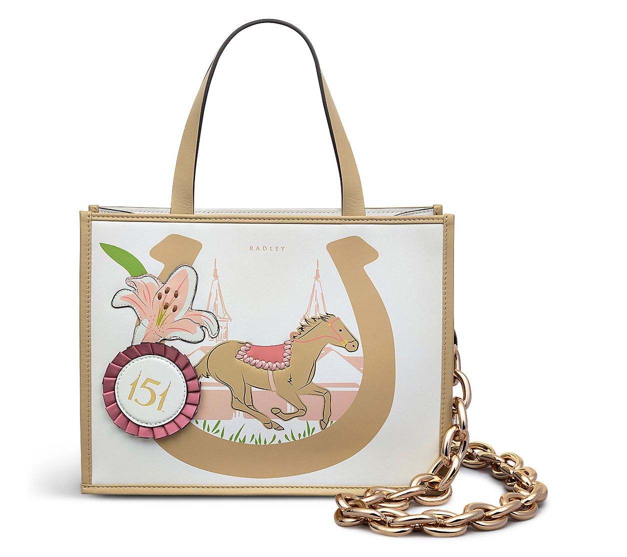 RADLEY Kentucky Derby Small Leather ZipTop Satchel