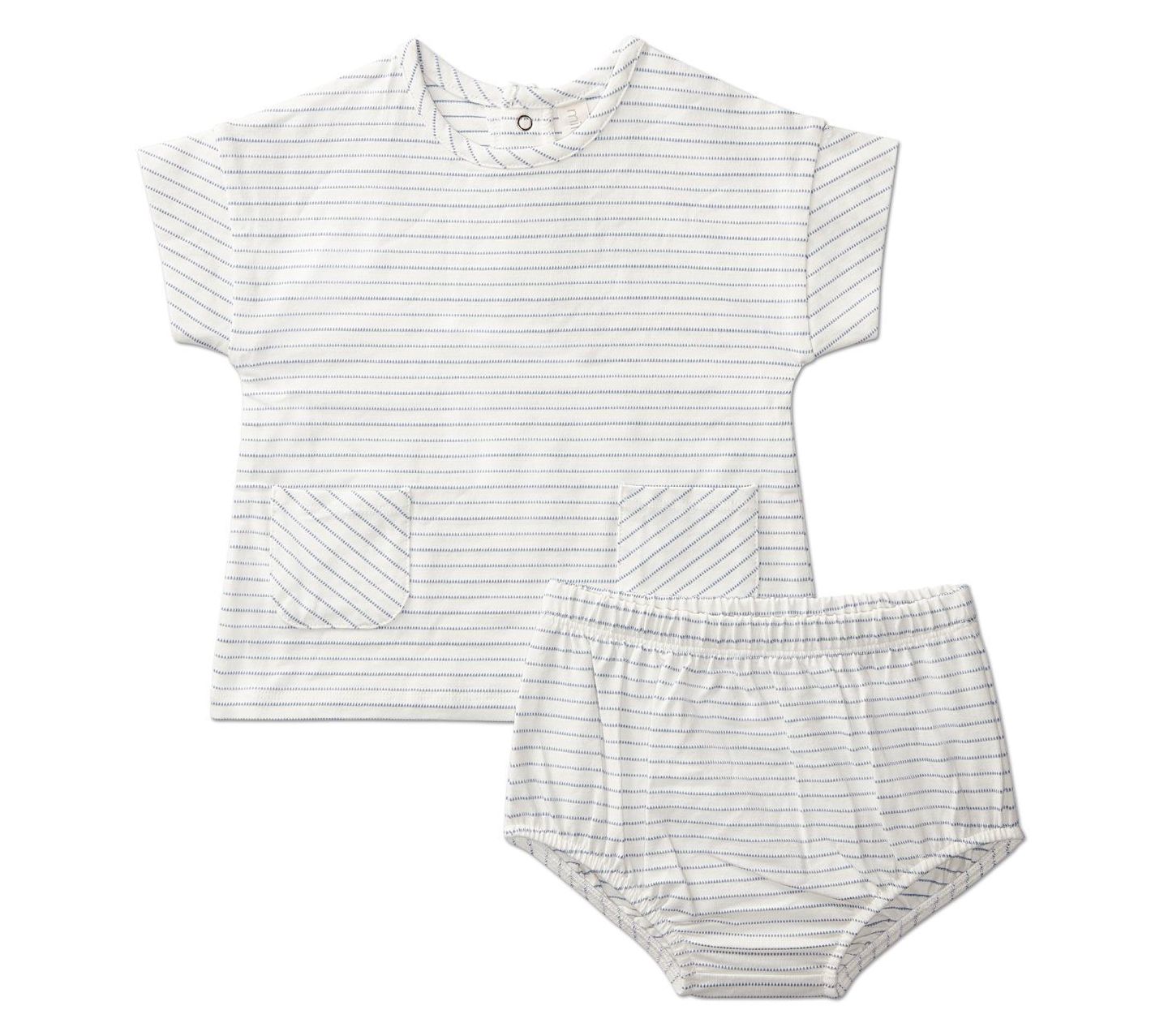 MiniMoi Baby Tiny Stripe Top and Bloomers Set
