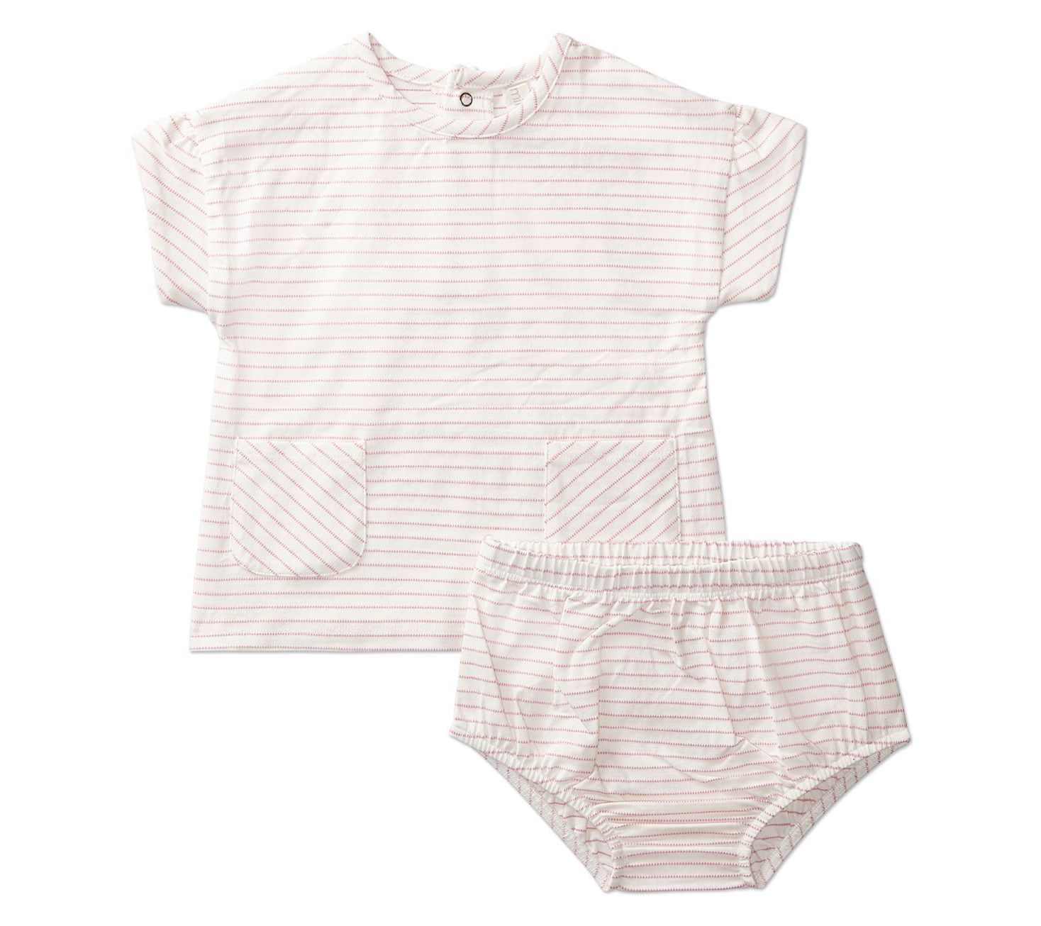 MiniMoi Baby Tiny Stripe Top and Bloomers Set