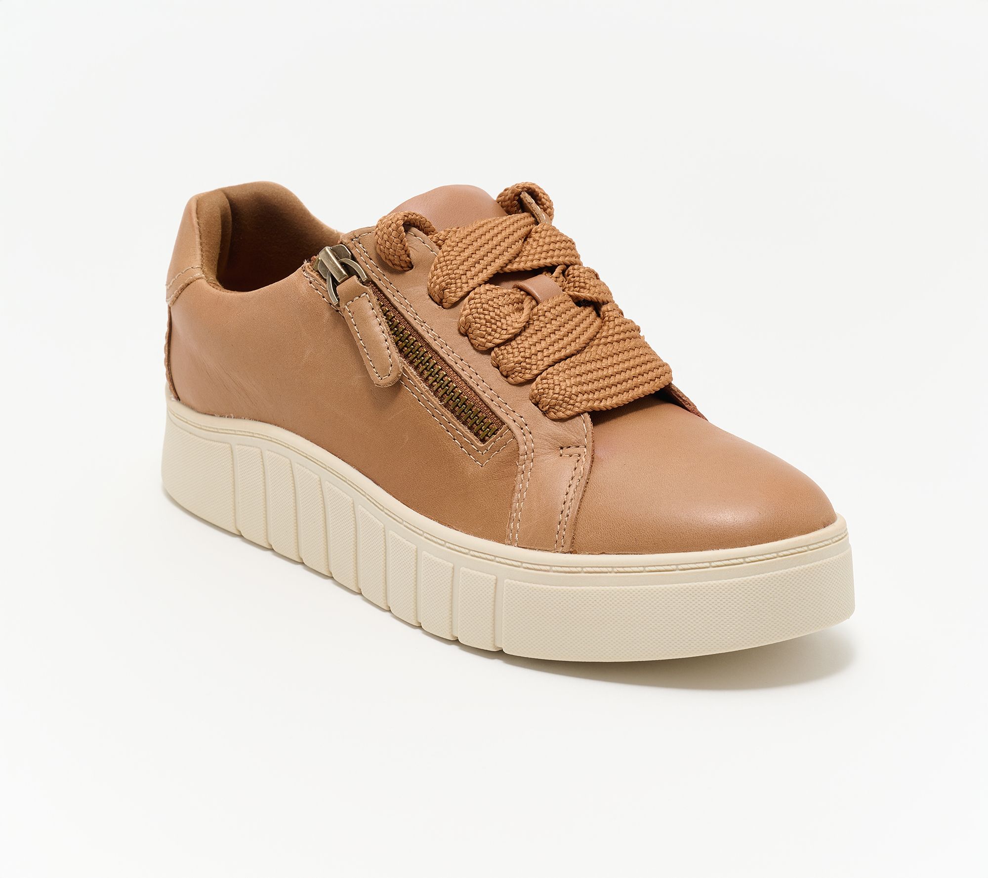 Clarks Collection Leather Lace-Up Sneakers -Mykah Joy