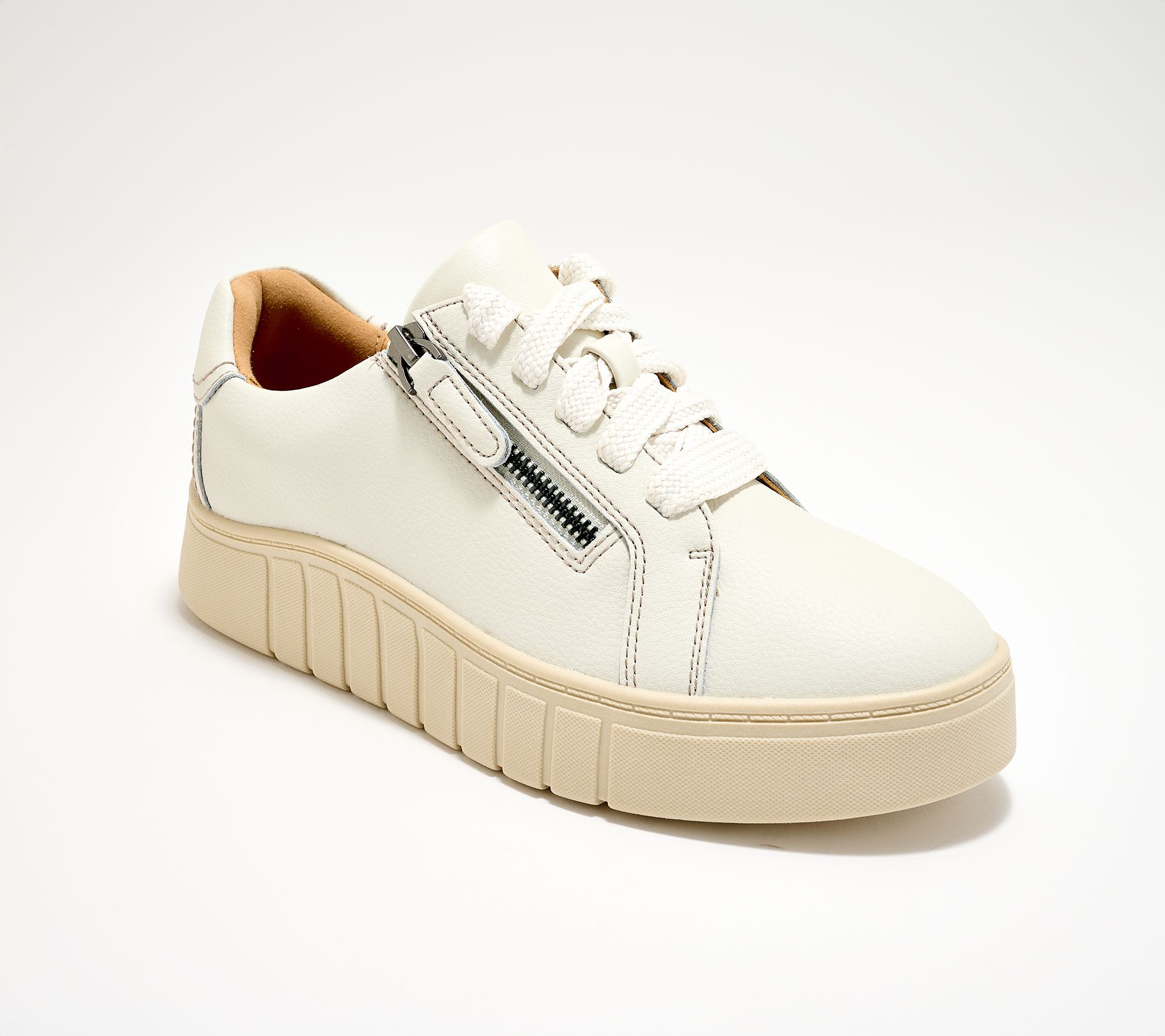 Clarks Collection Leather Lace-Up Sneakers -Mykah Joy