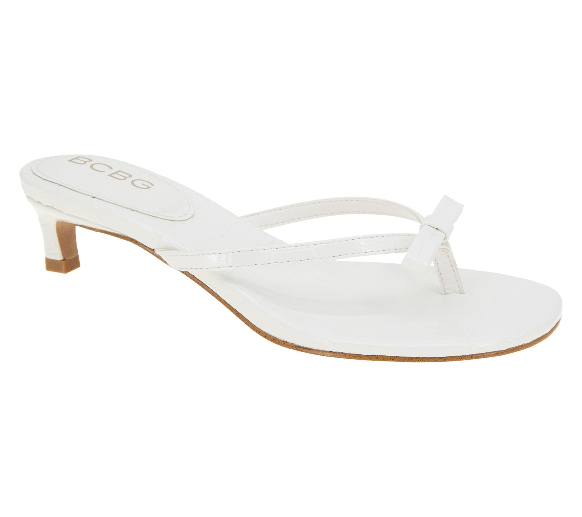 BCBGeneration Zia Bow Kitten Heel Thong Sandal