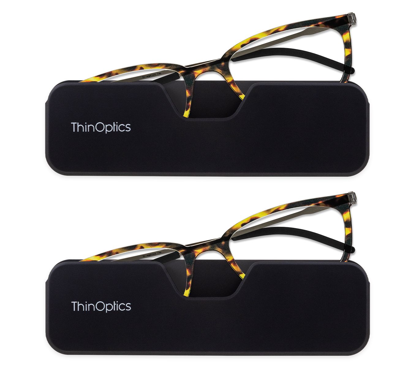 ThinOptics Set of 2 Connect Full Frame Reading Glasses & Cases 3.0