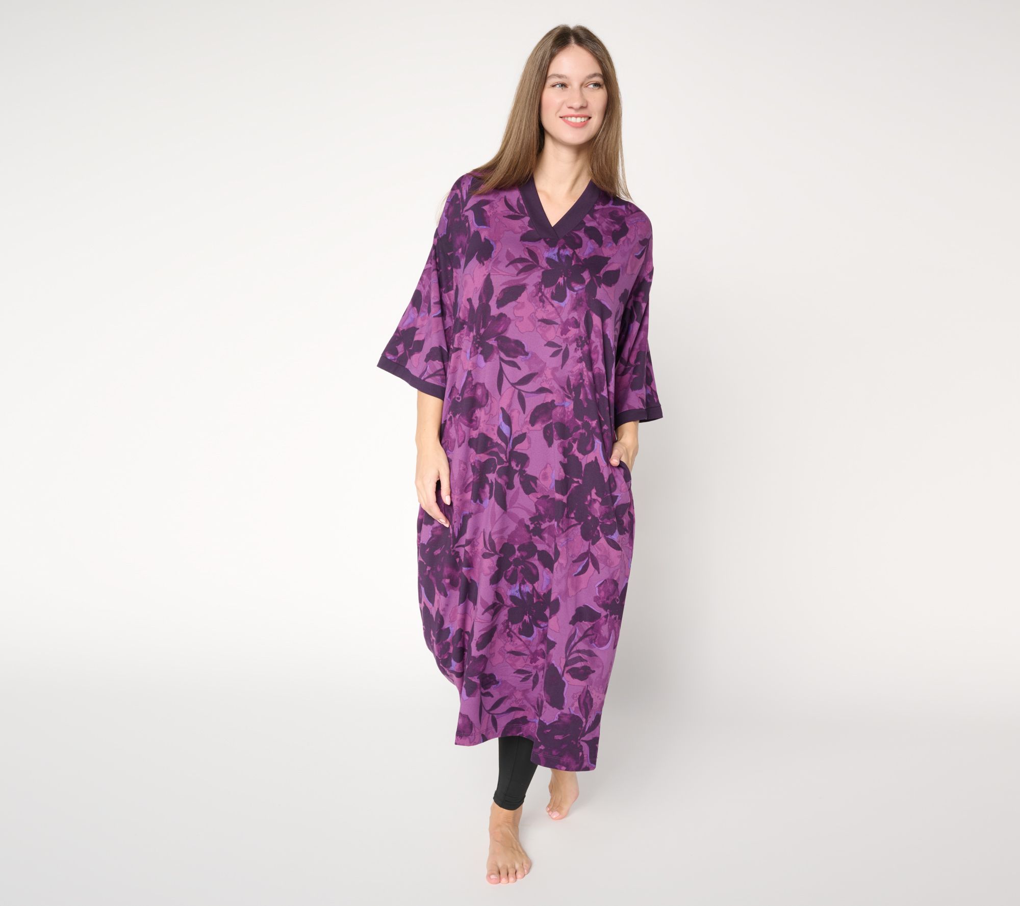 Stan Herman Sueded Jersey Caftan