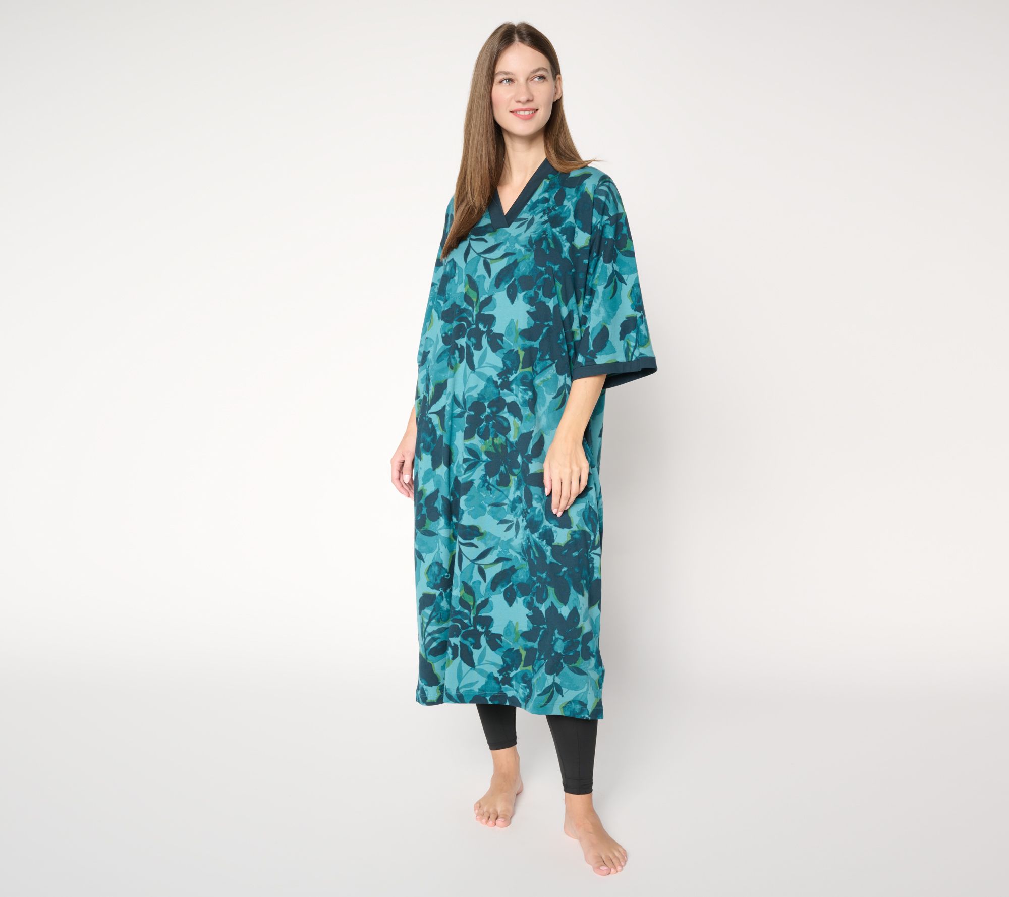 Stan Herman Sueded Jersey Caftan