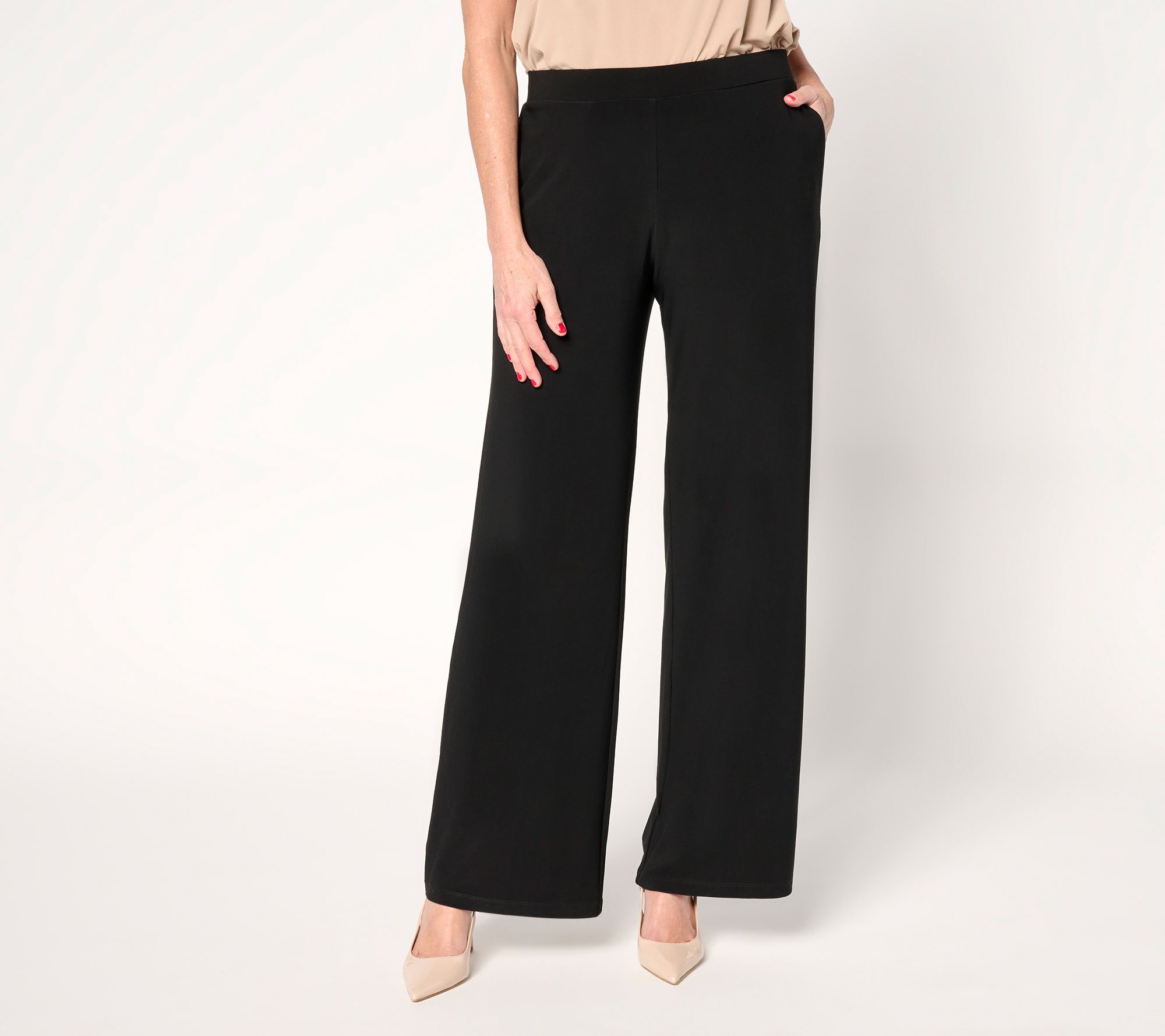 "As Is" GRAVER Susan Graver Petite LK Luxe Wide Leg Pants