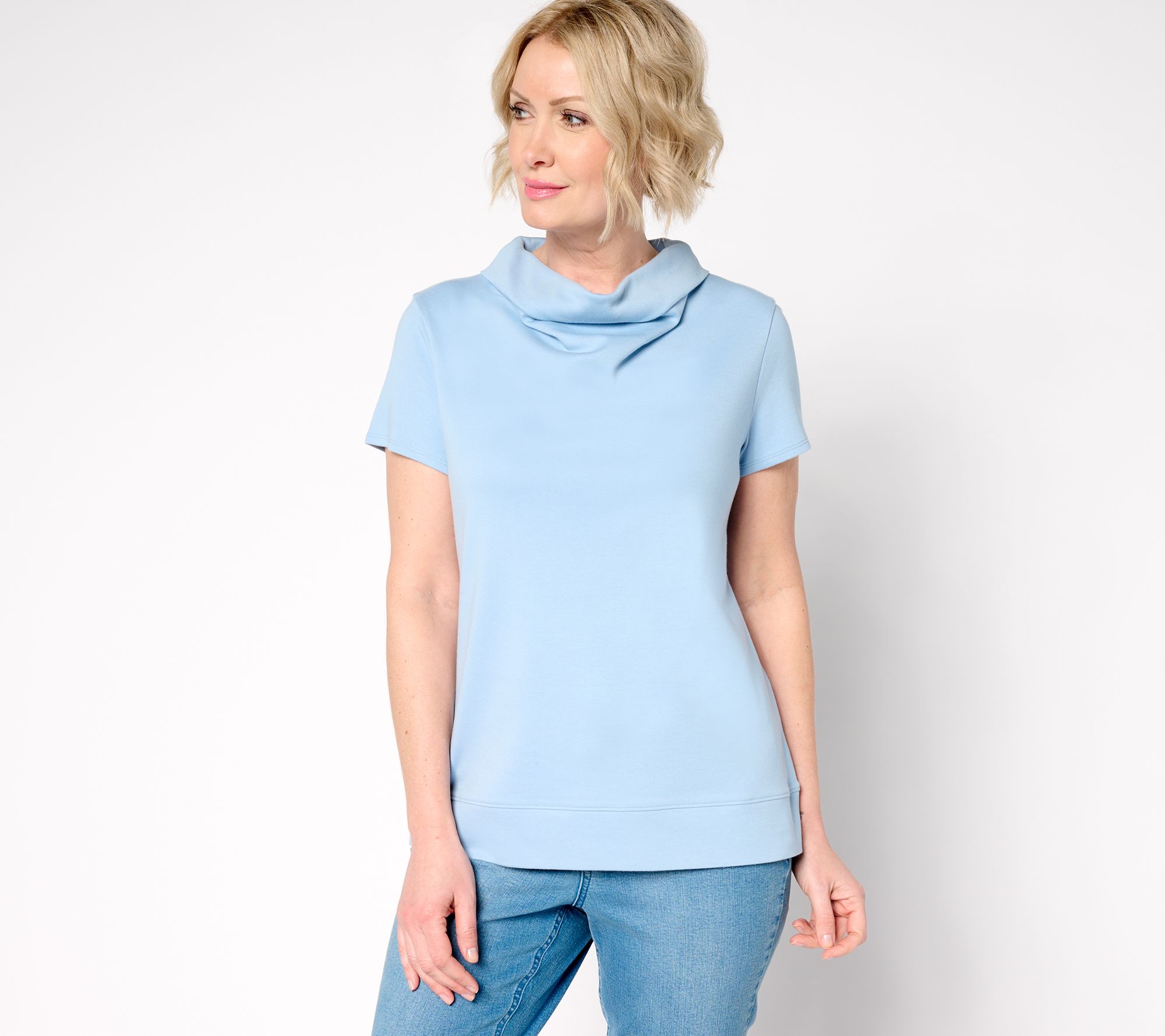 "As Is" Martha Stewart Signature Essentials Knit Cowl Neck Top