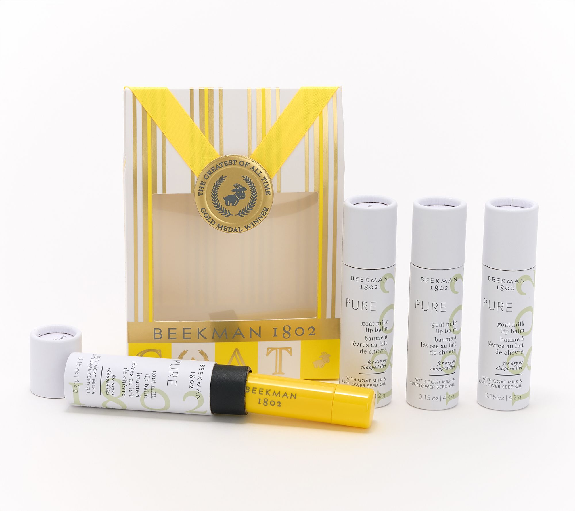 Beekman 1802 the GOAT Lip Balm 4pc Collection w/ Gift Box