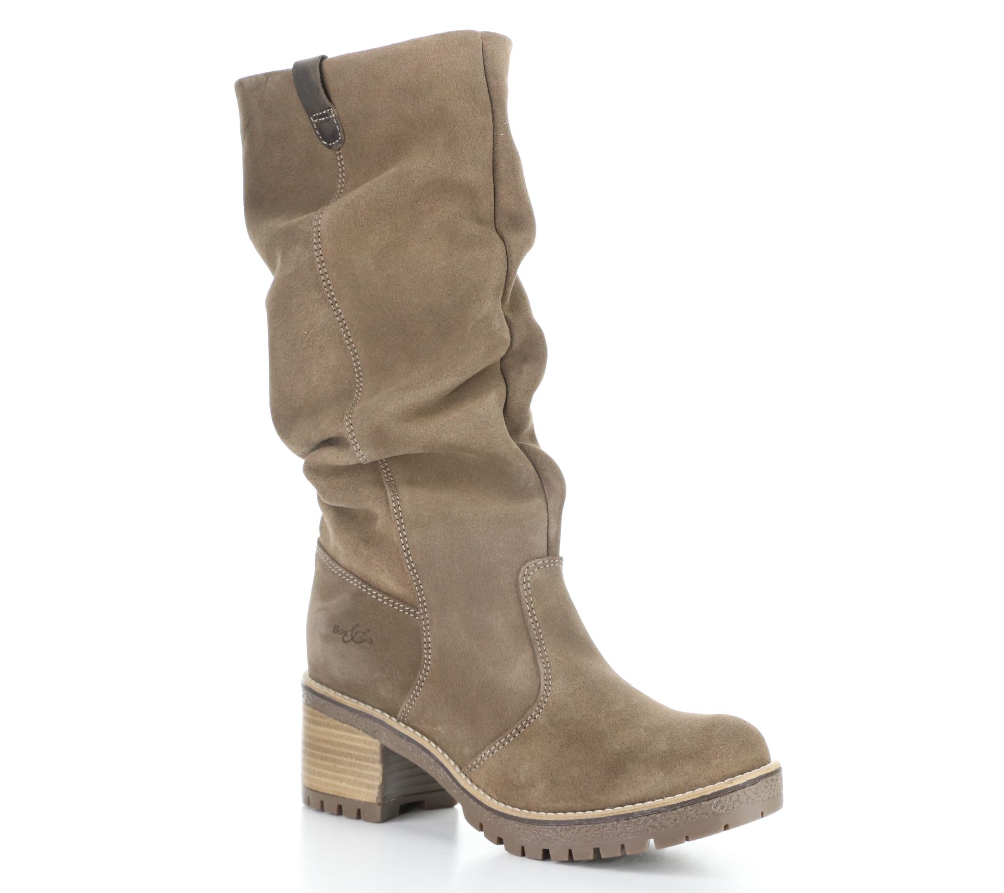 Bos. & Co. Winter Suede/Saddle Side Zip  Boot- Mist