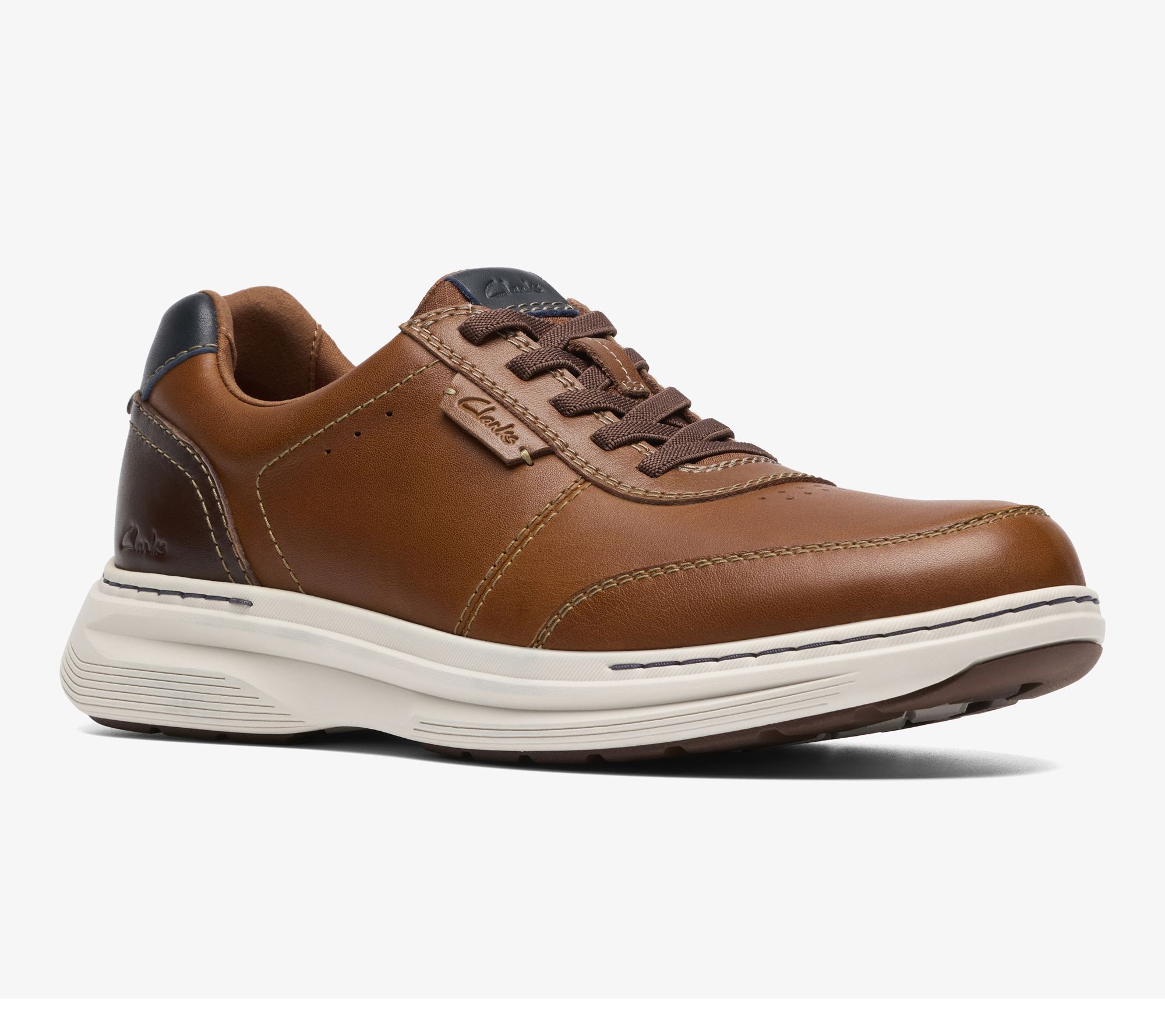 Clarks Collection Leather Craftwell Lace Up Sneaker