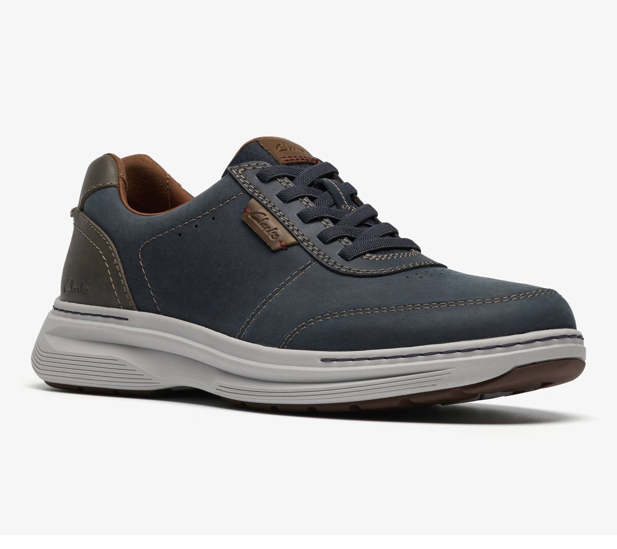 Clarks Collection Leather Craftwell Lace Up Sneaker