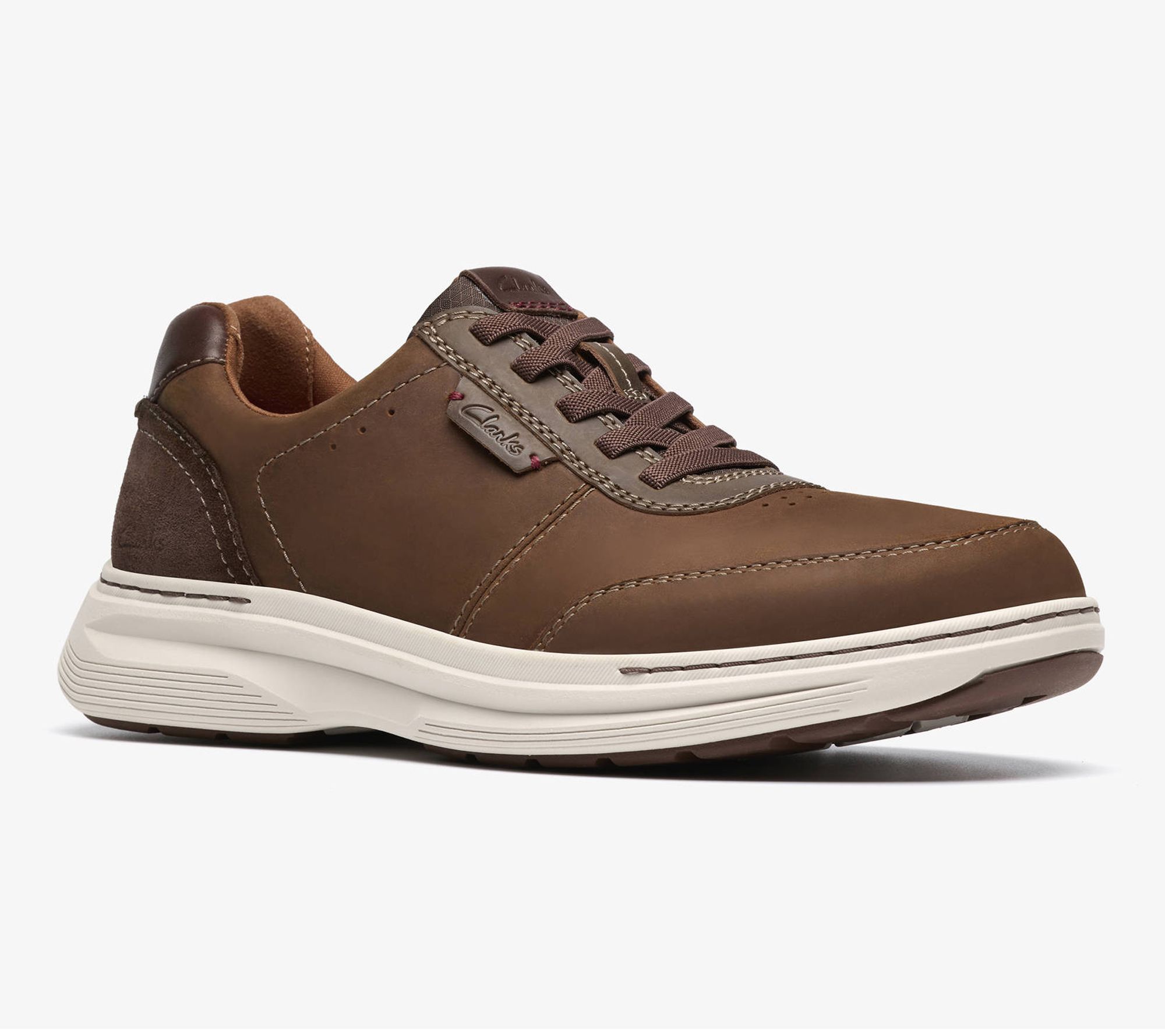 Clarks Collection Leather Craftwell Lace Up Sneaker