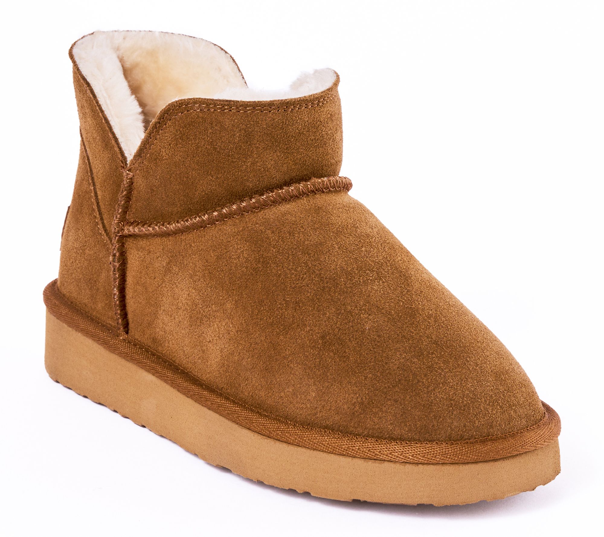 Minnetonka Women's Mavie Suede Ankle Slipper Boots