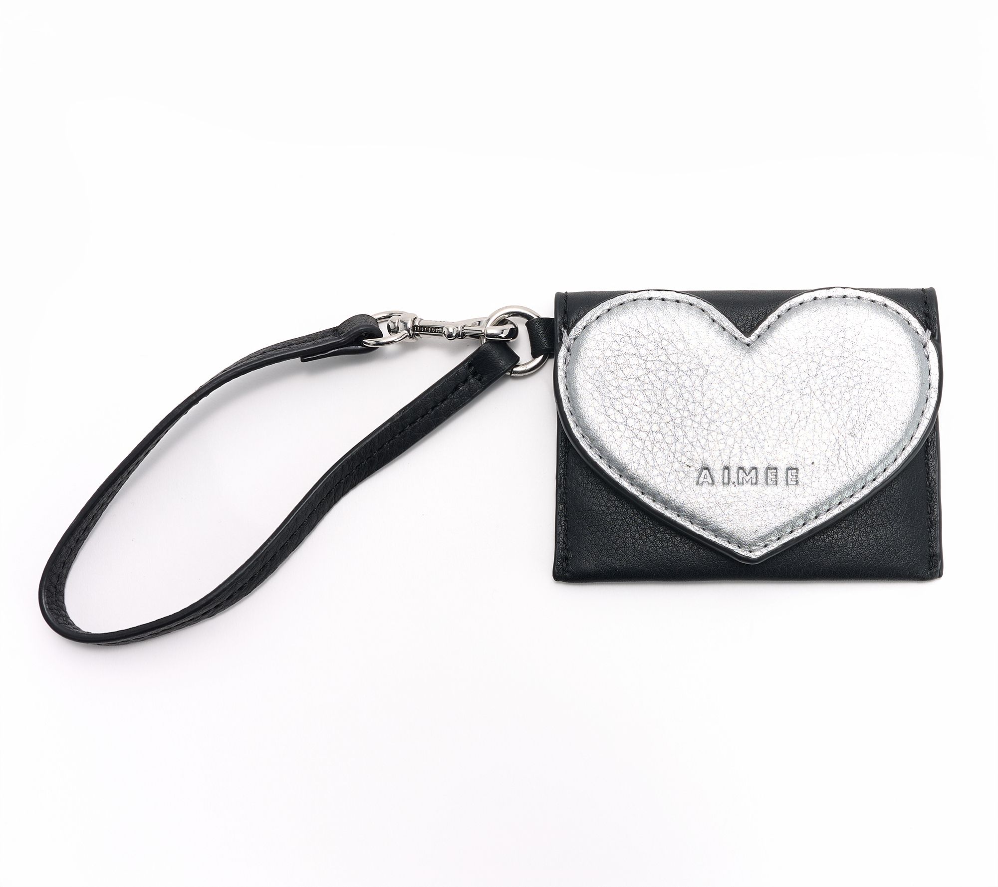 Aimee Kestenberg Leather Heart Breaker Credit Card Wristlet