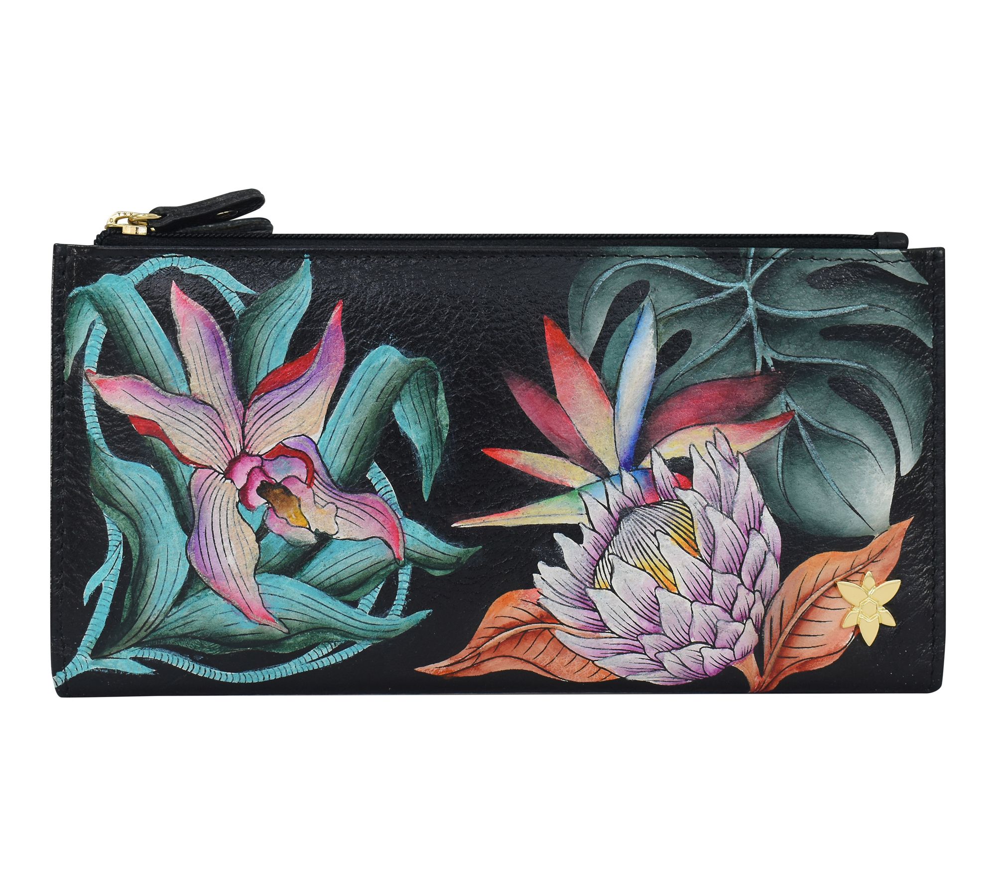 Anushcka Painted Leather Bifold RFID Wallet