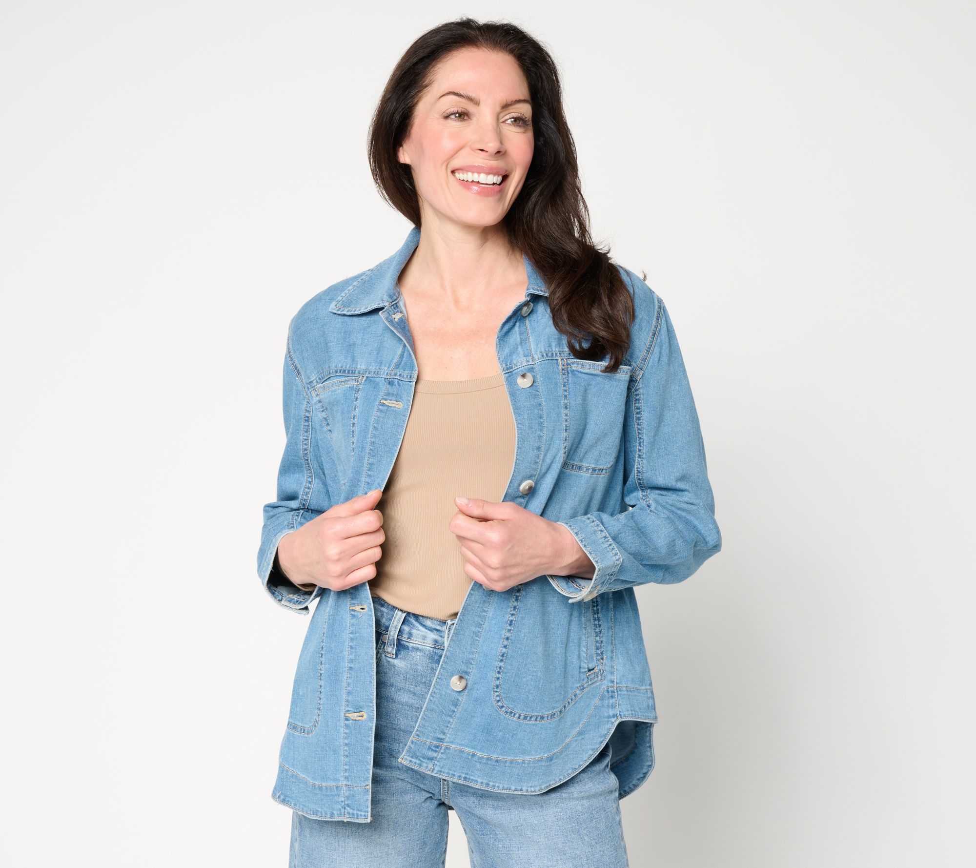 Liverpool Los Angeles Weekender Shirt Jacket - Light Wash