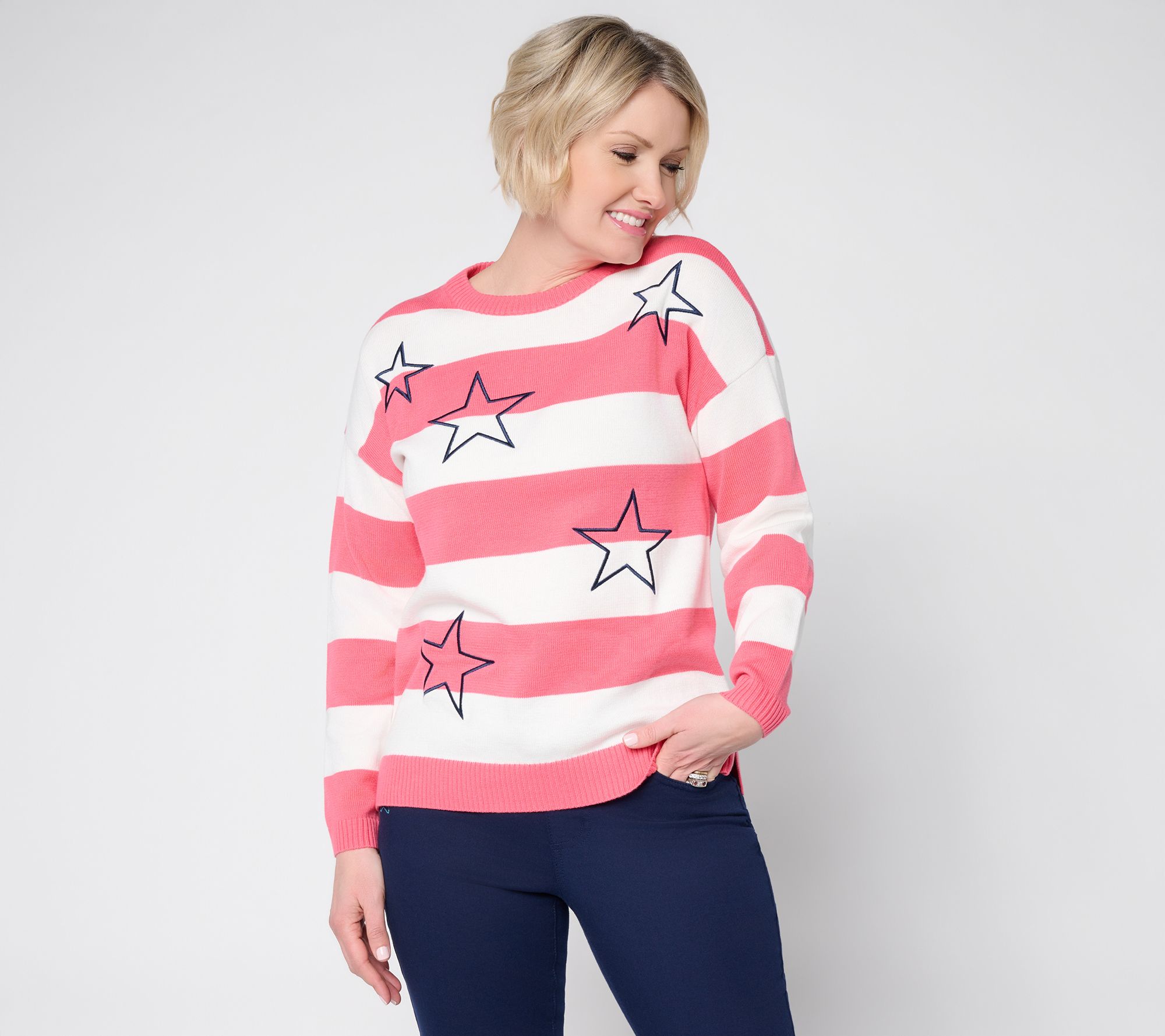 Liberty Belles by Kim Gravel Stars and Stripes Summer Sweater