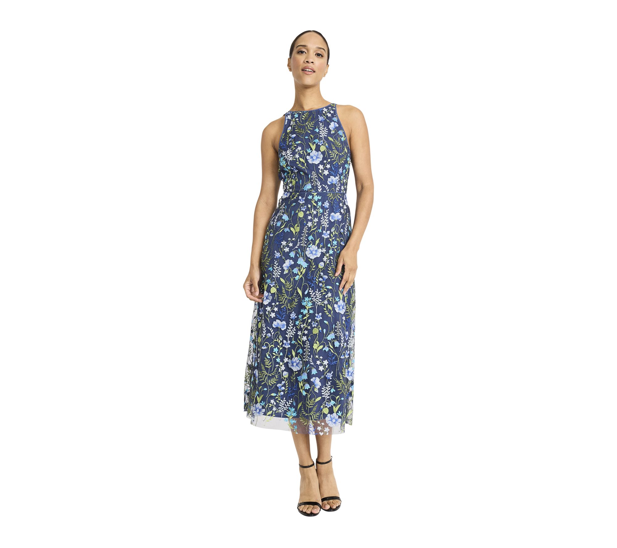 Maggy London Midi Dress With Halter Neck