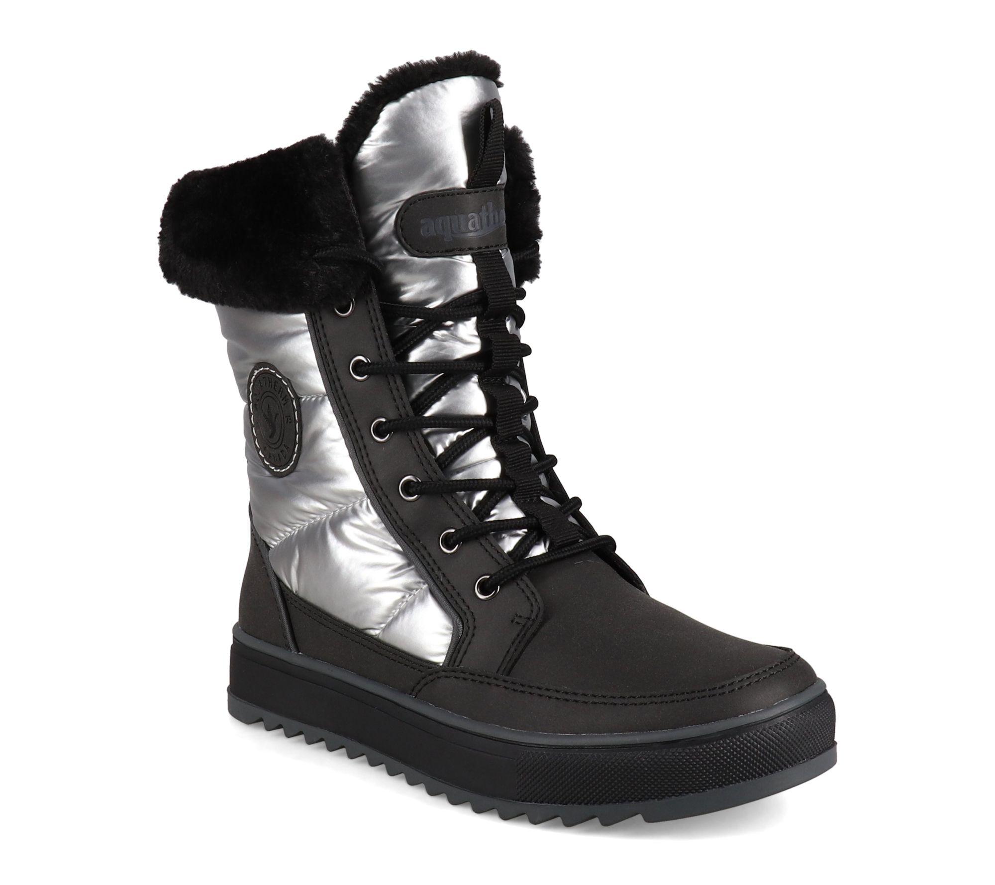 MINDEN Winter Boot Black Silver By Aquatherm Canada