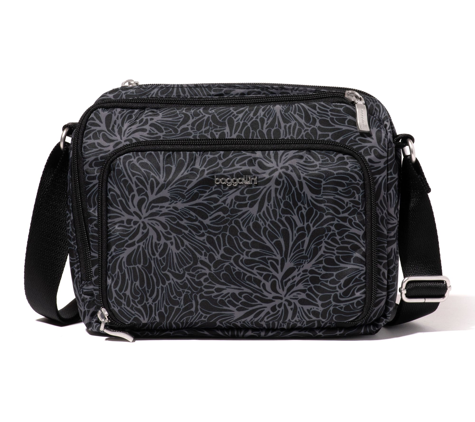 Baggallini Multi Compartment Crossbody with Bui lt-In Wallet