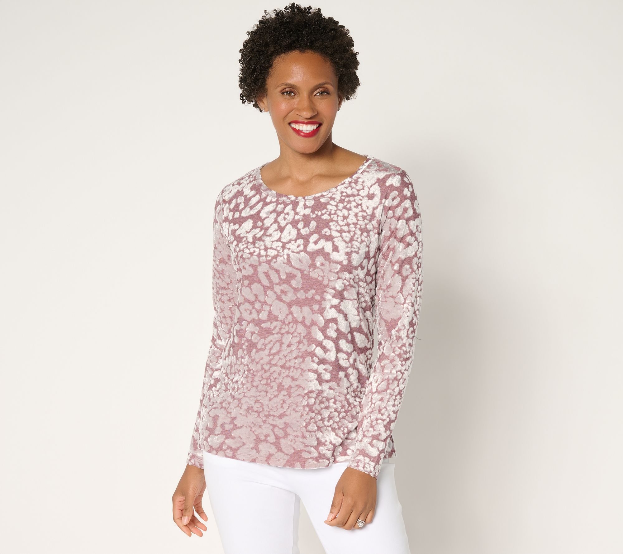 "As Is" Attitudes by Renee Burnout Knit Long Sleeve Top