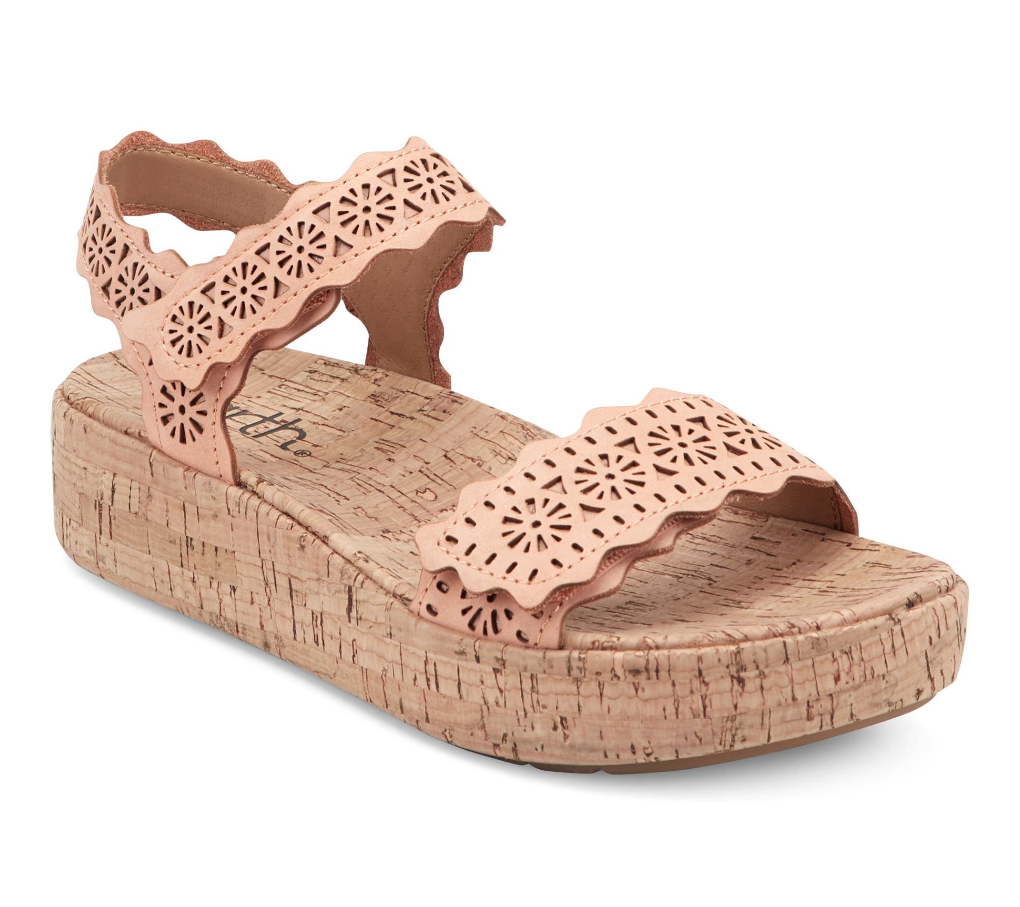 Earth Leather Adjustable Platfrom Sandals-Slata