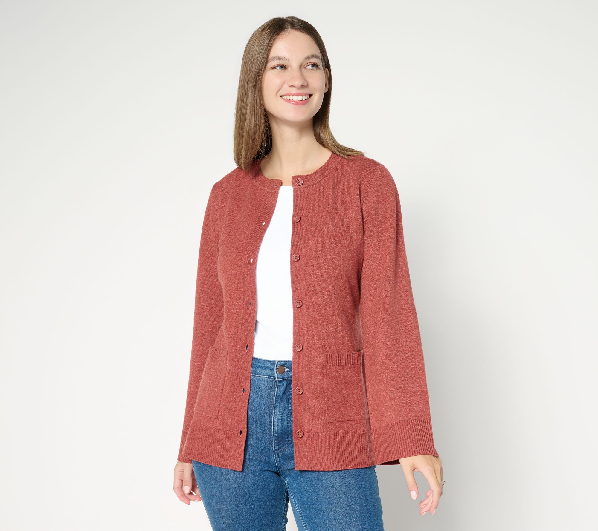 "As Is" BEAUTIFUL by Lawrence Zarian Button Front Cardigan