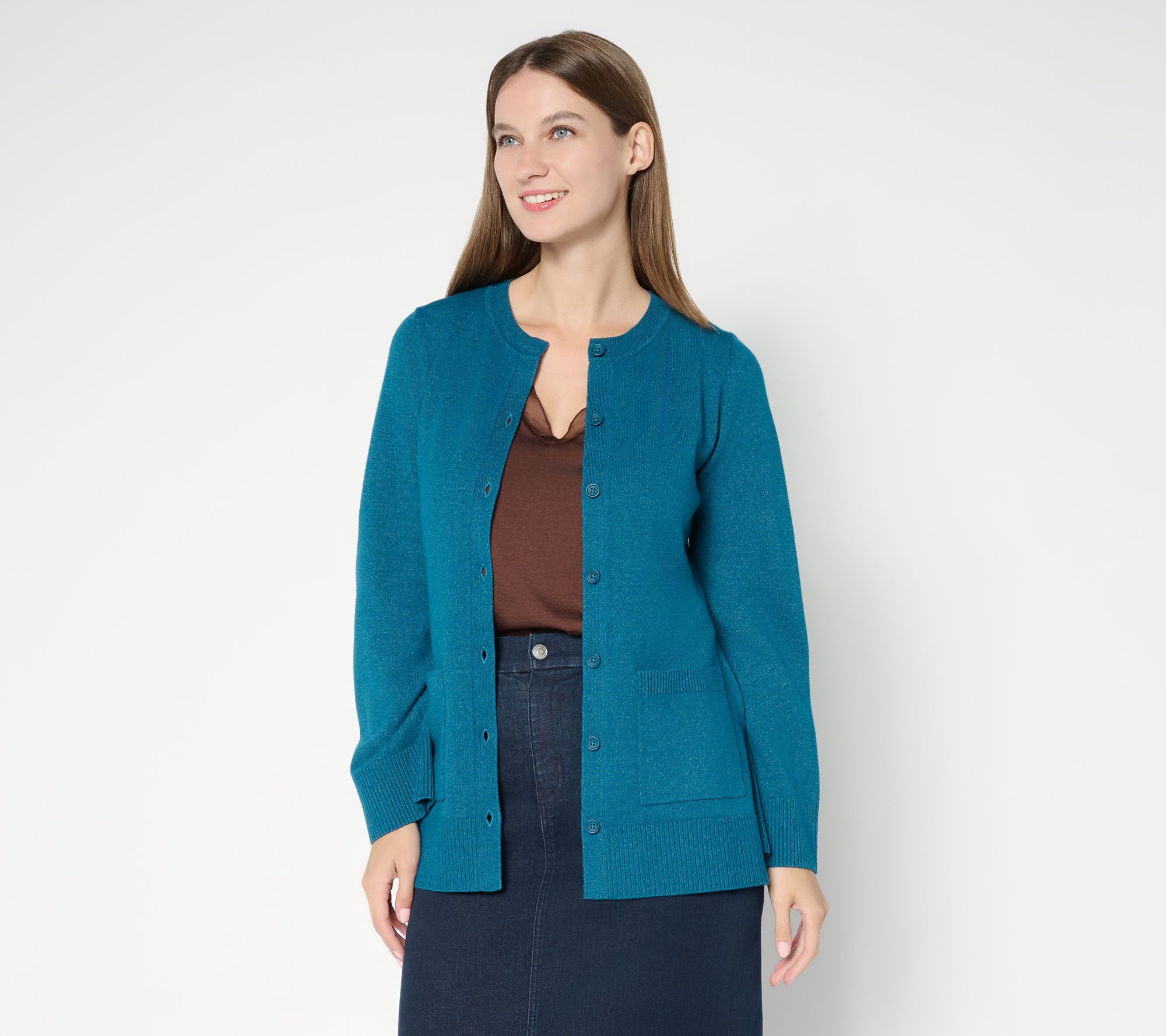 "As Is" BEAUTIFUL by Lawrence Zarian Button Front Cardigan
