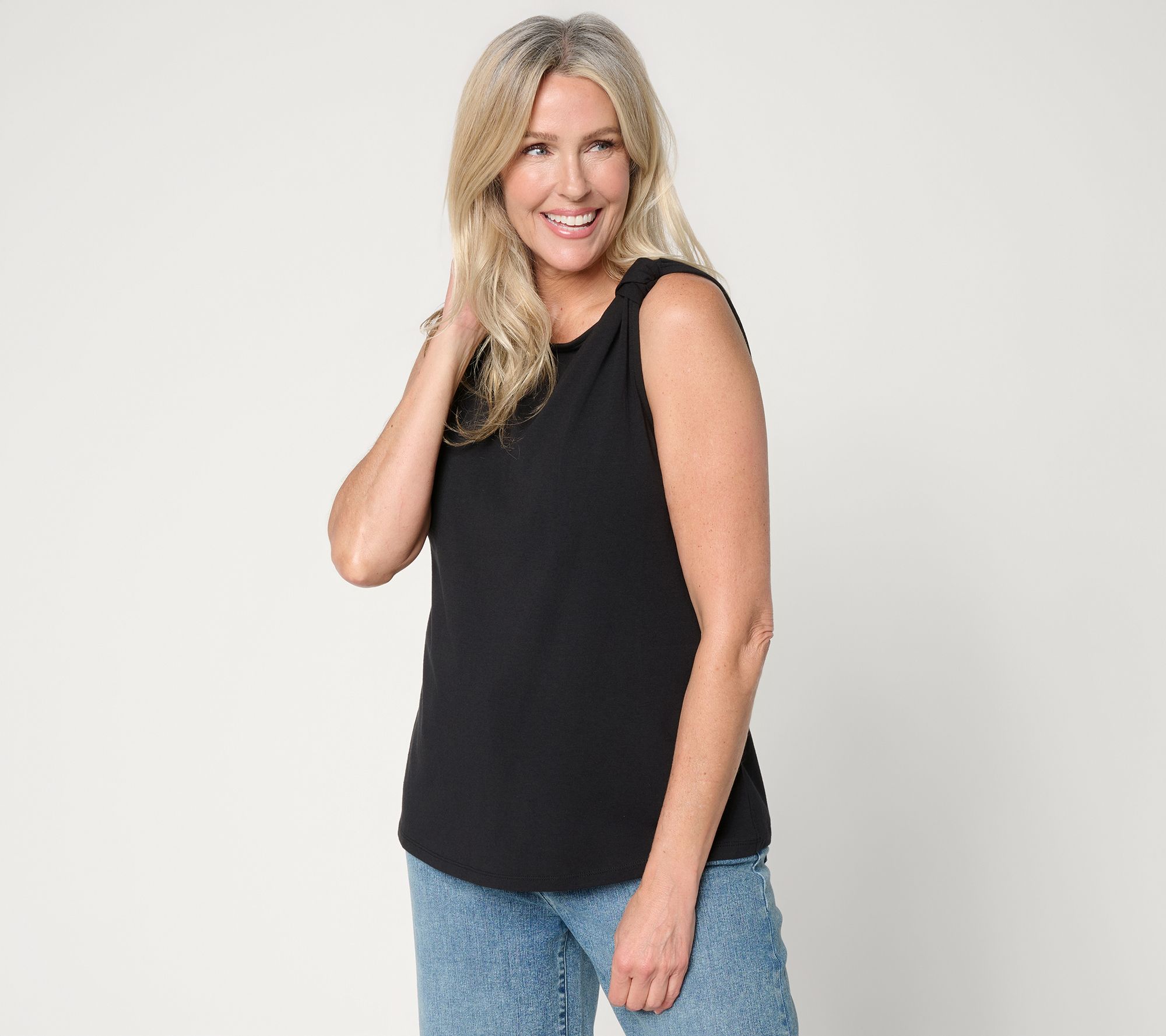 Me by Jennie Garth Sleeveless Top with Shoulder Knots