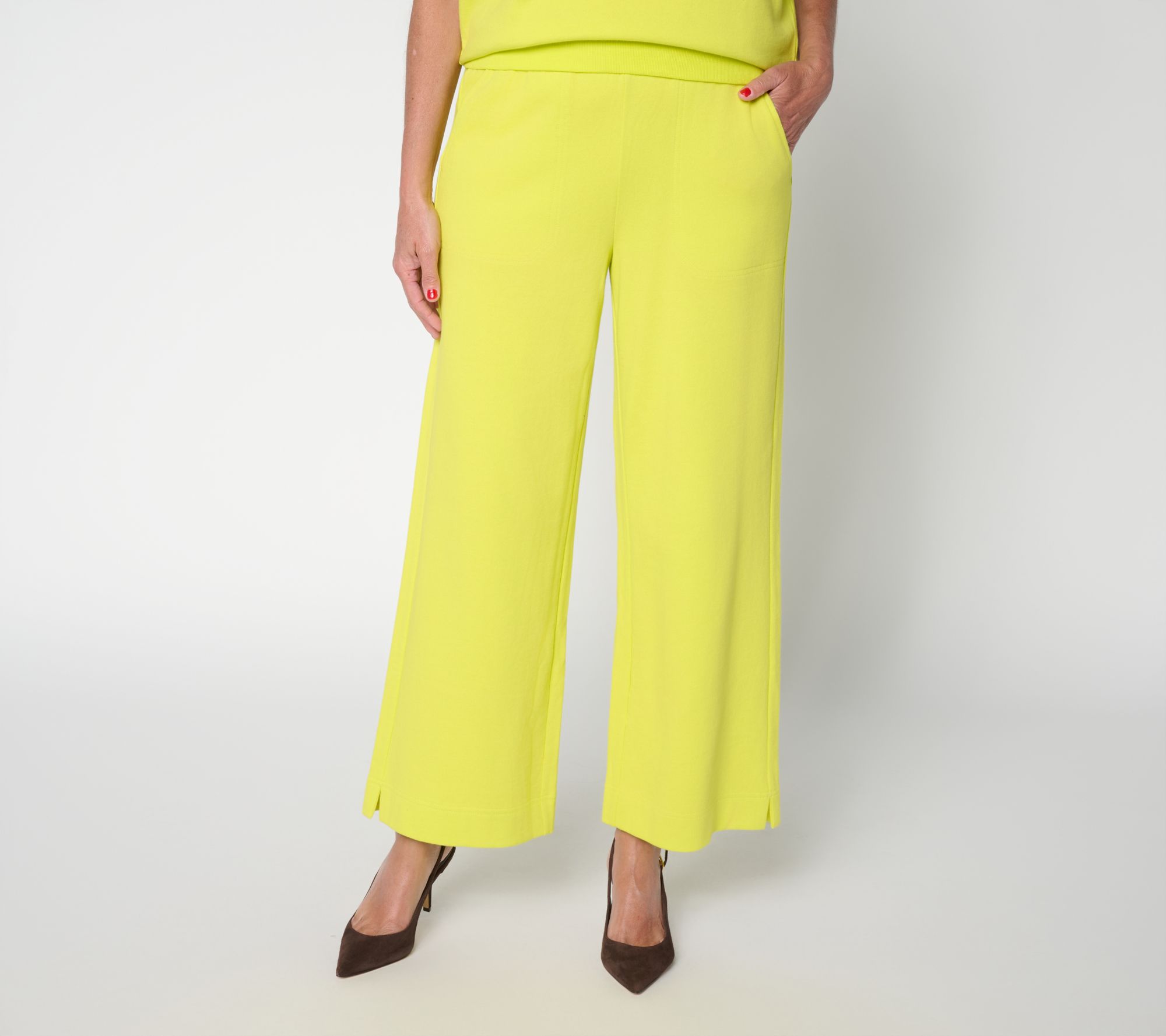Carla Rockmore Collection French Terry Modern Wide Ankle Sweatpant