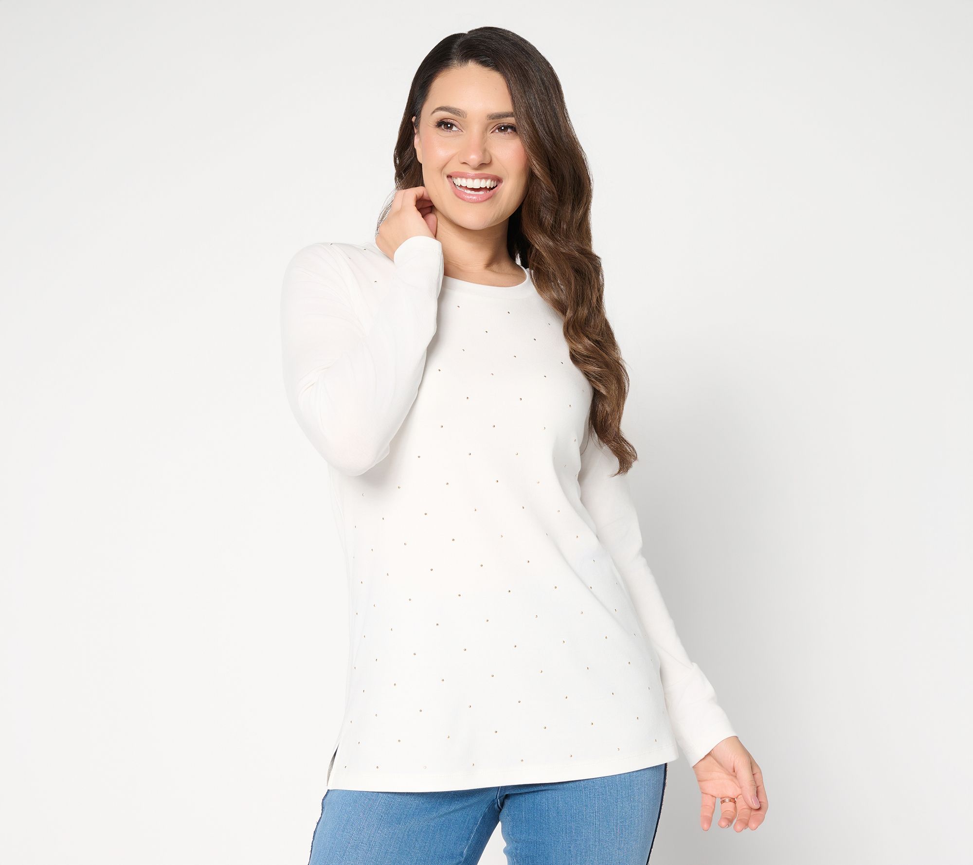 "As Is" Jingle Belles by Kim Gravel TrplLuxe Knit Gldn Girls Top