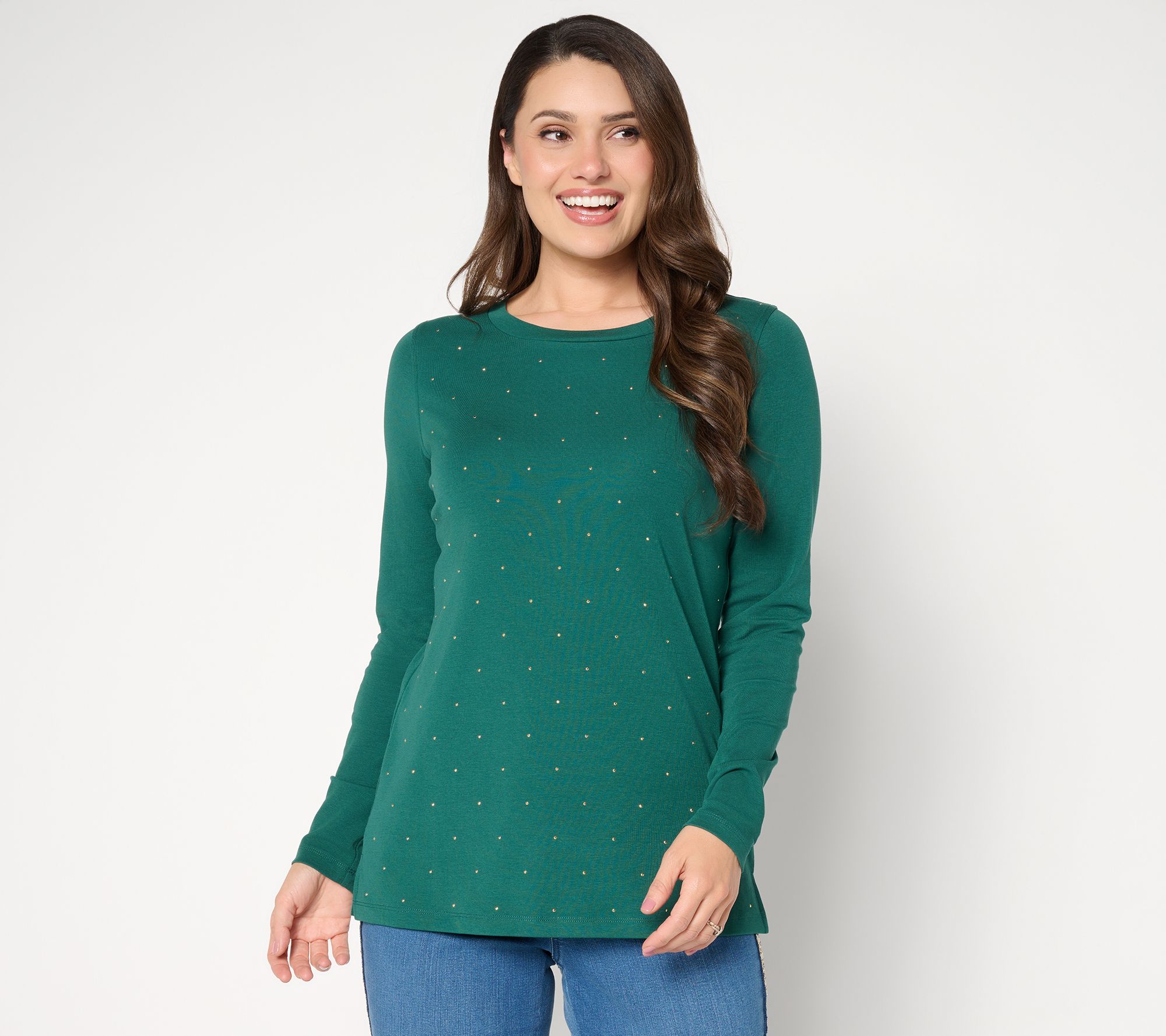 "As Is" Jingle Belles by Kim Gravel TrplLuxe Knit Gldn Girls Top