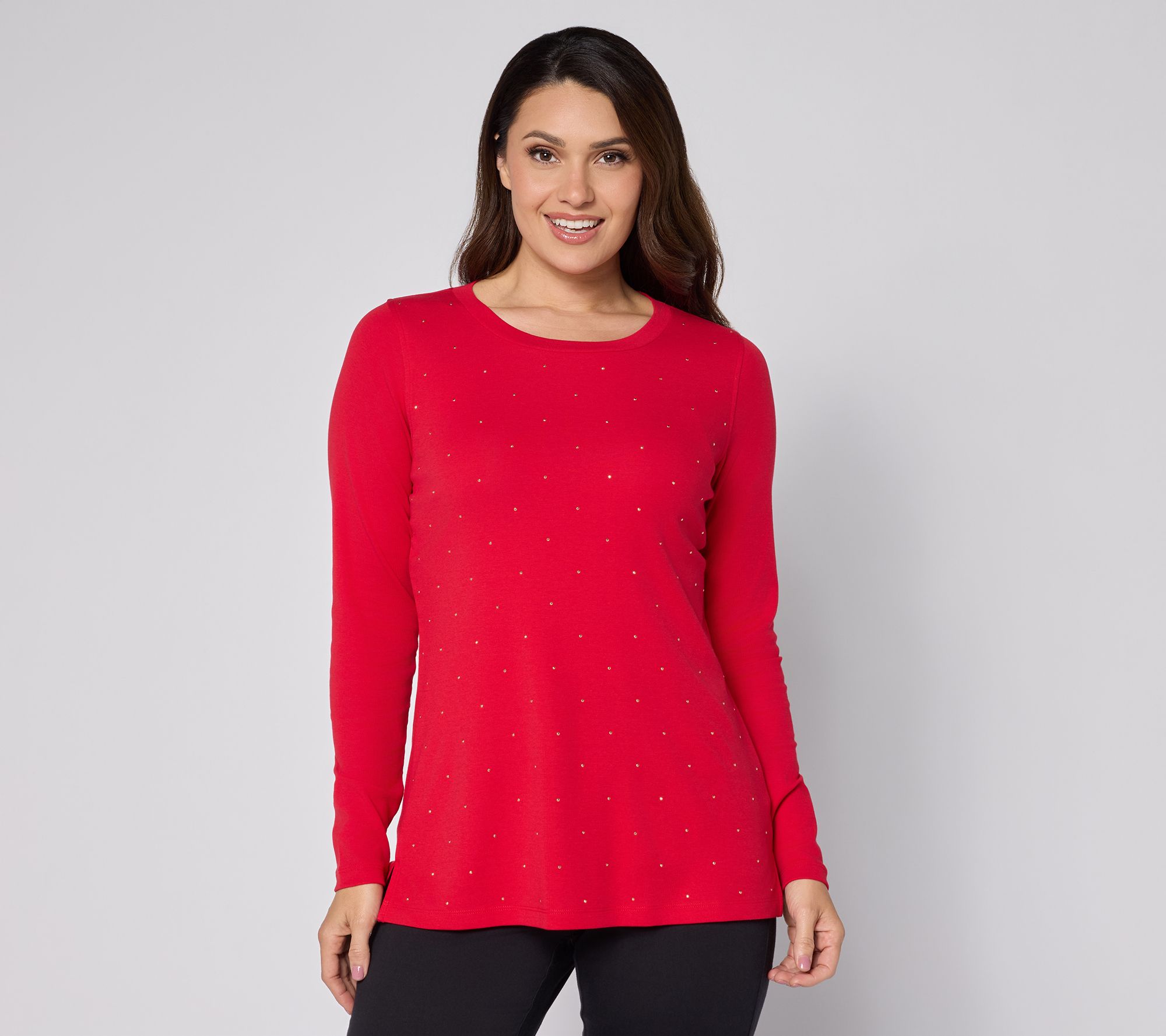 "As Is" Jingle Belles by Kim Gravel TrplLuxe Knit Gldn Girls Top