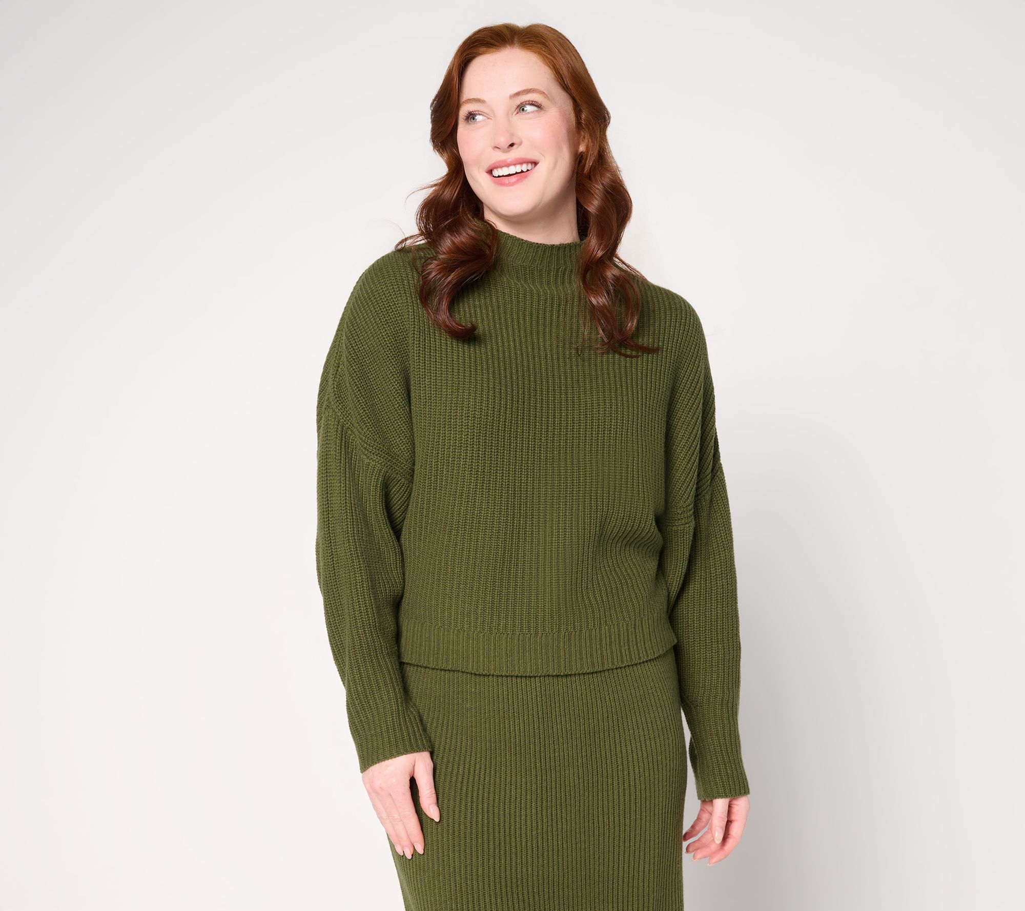 "As Is" Carla Rockmore Collection Dolman Sleeve MockneckSweater