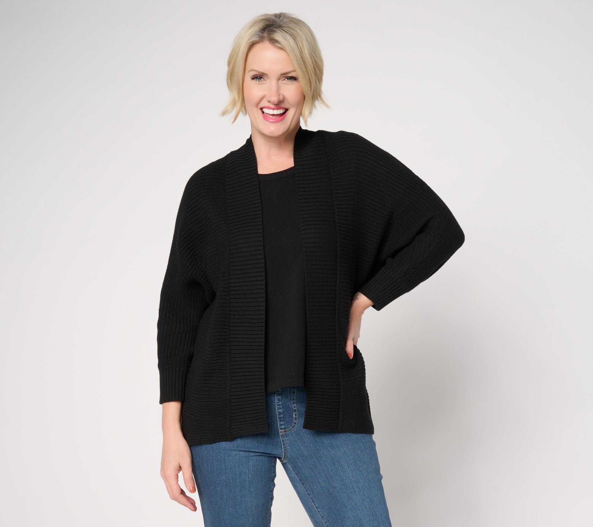 "As Is" Belle by Kim Gravel Dare to Be Bold Shaker Knit Cardigan