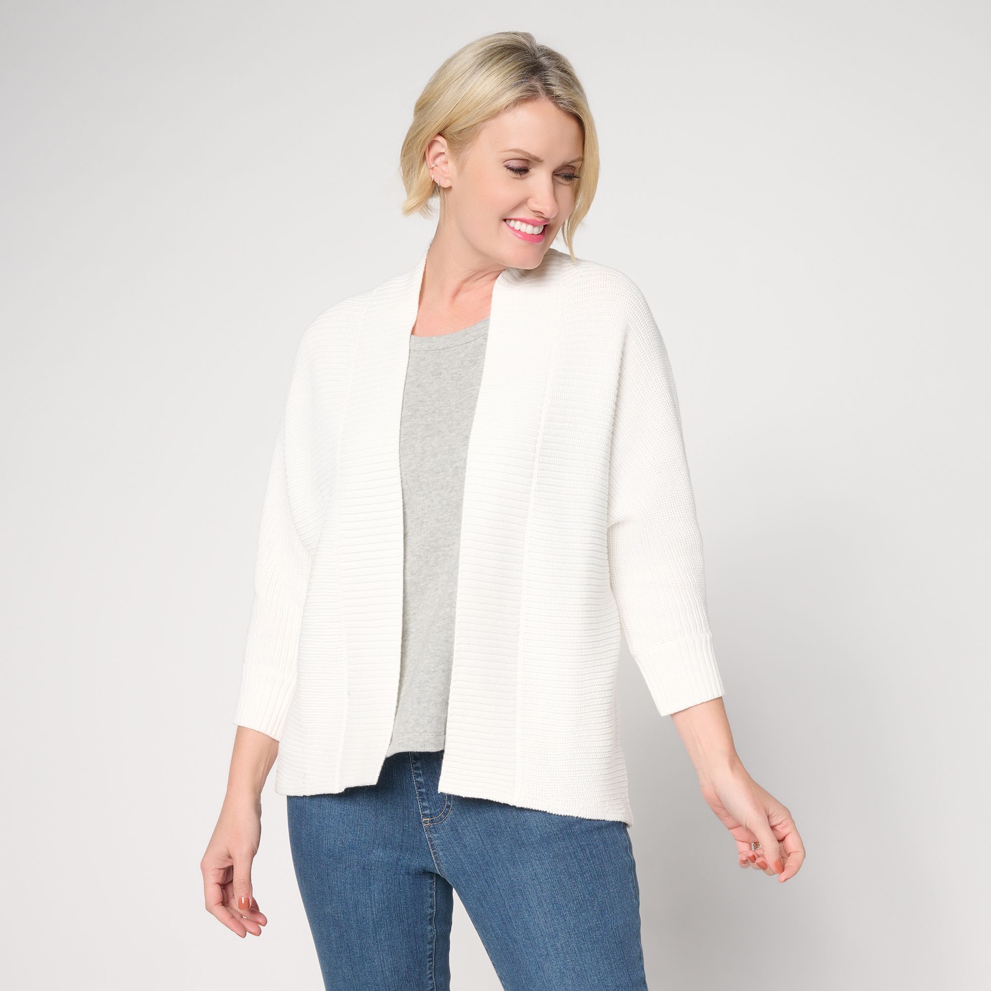 "As Is" Belle by Kim Gravel Dare to Be Bold Shaker Knit Cardigan