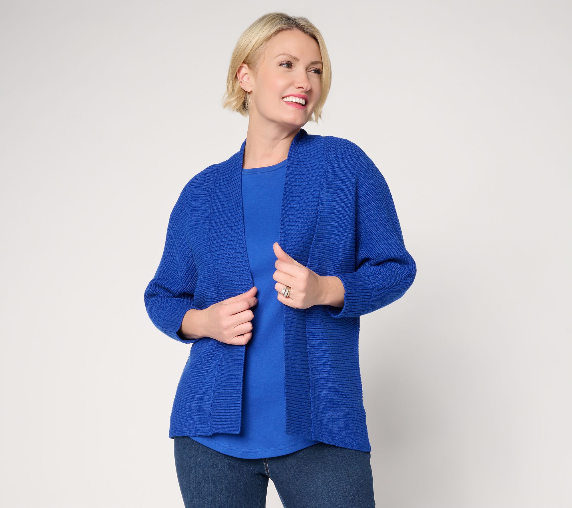 "As Is" Belle by Kim Gravel Dare to Be Bold Shaker Knit Cardigan