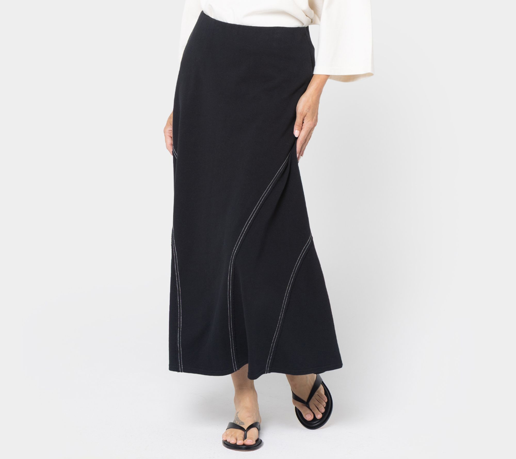  Peace Love World Regular French Terry Midi Length Skirt
