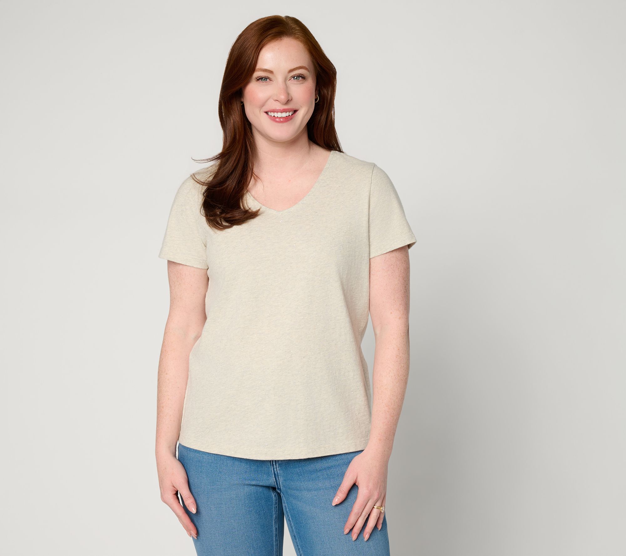 "As Is" Mally Roncal Shimmer & Shine Slub Jersey T-Shirt