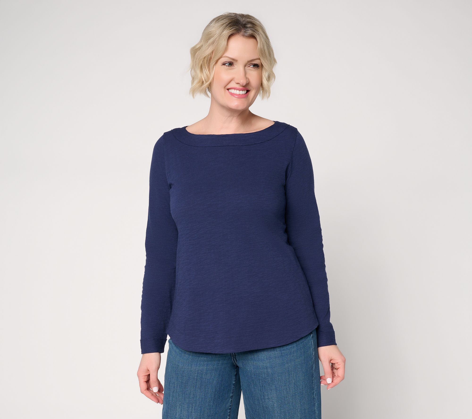 "As Is" Studio Park x Amy Stran Long Sleeve Cotton Slub Top