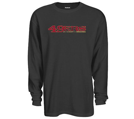 NFL San Francisco 49ers Long Sleeve Faded Waffle T-Shirt 