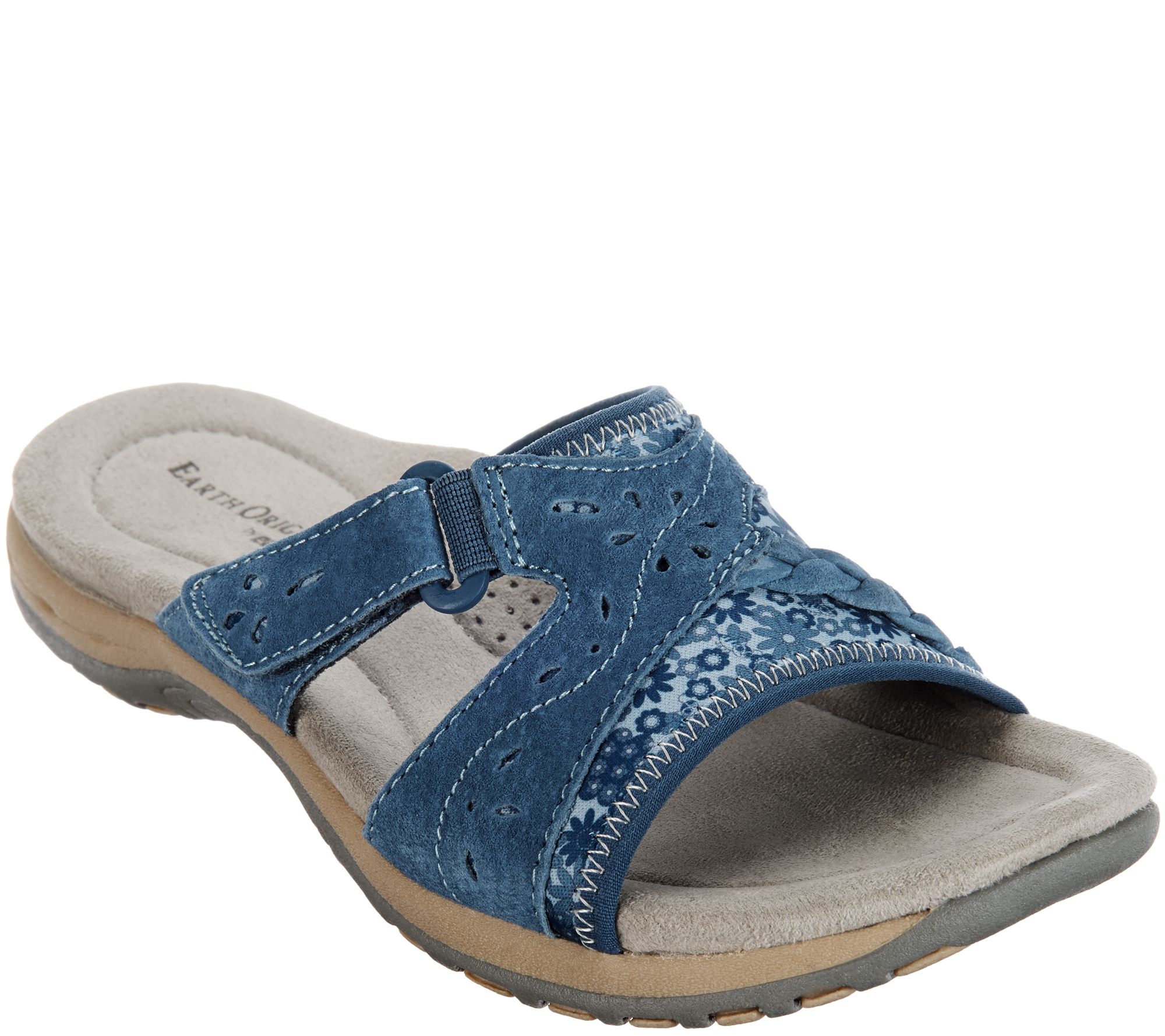 Earth Origins Suede Slide Sandals - Sander - QVC.com