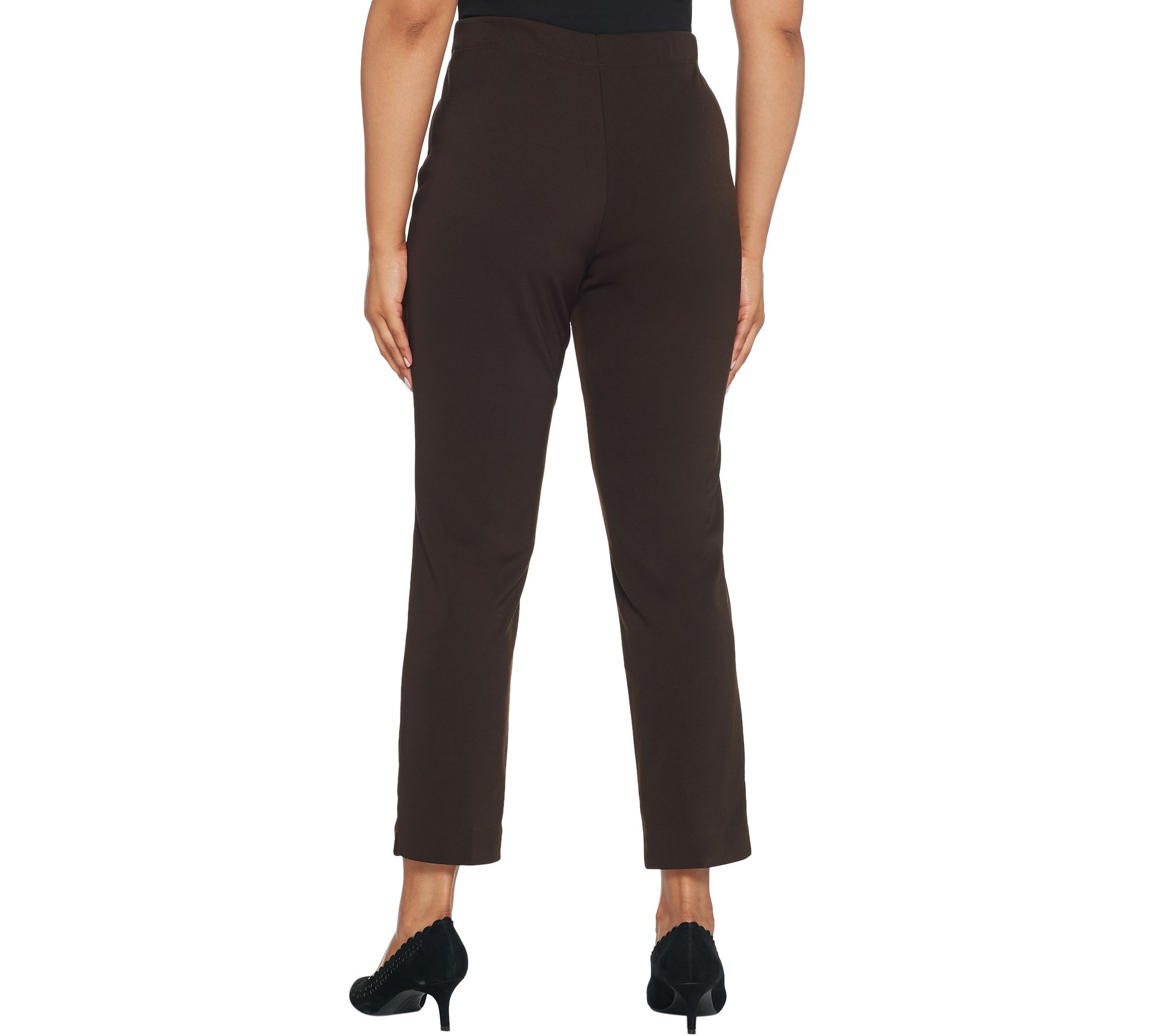 Susan Graver Petite Milano Knit Pull-On Pants with Pockets - QVC.com