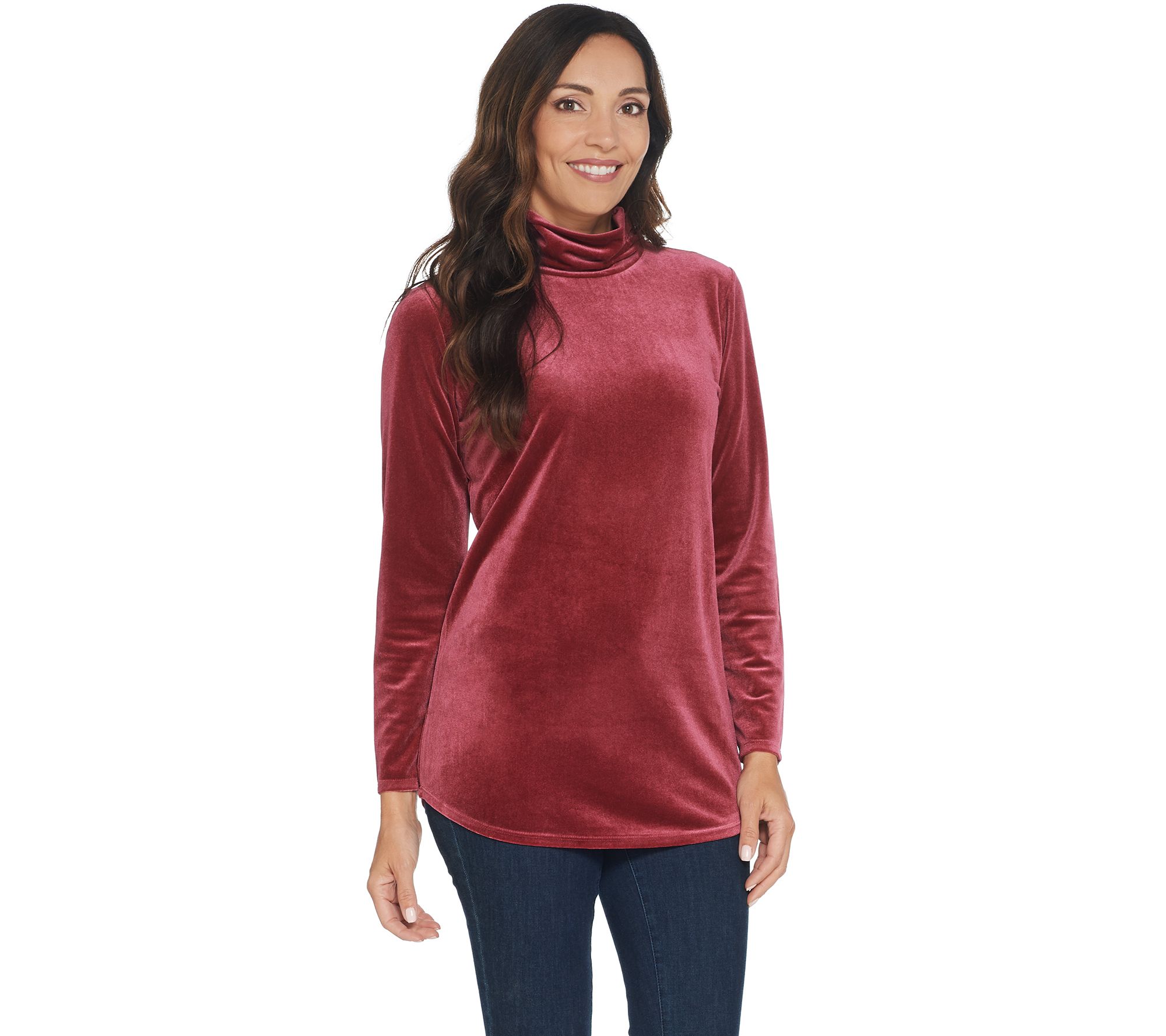 velour tunic tops