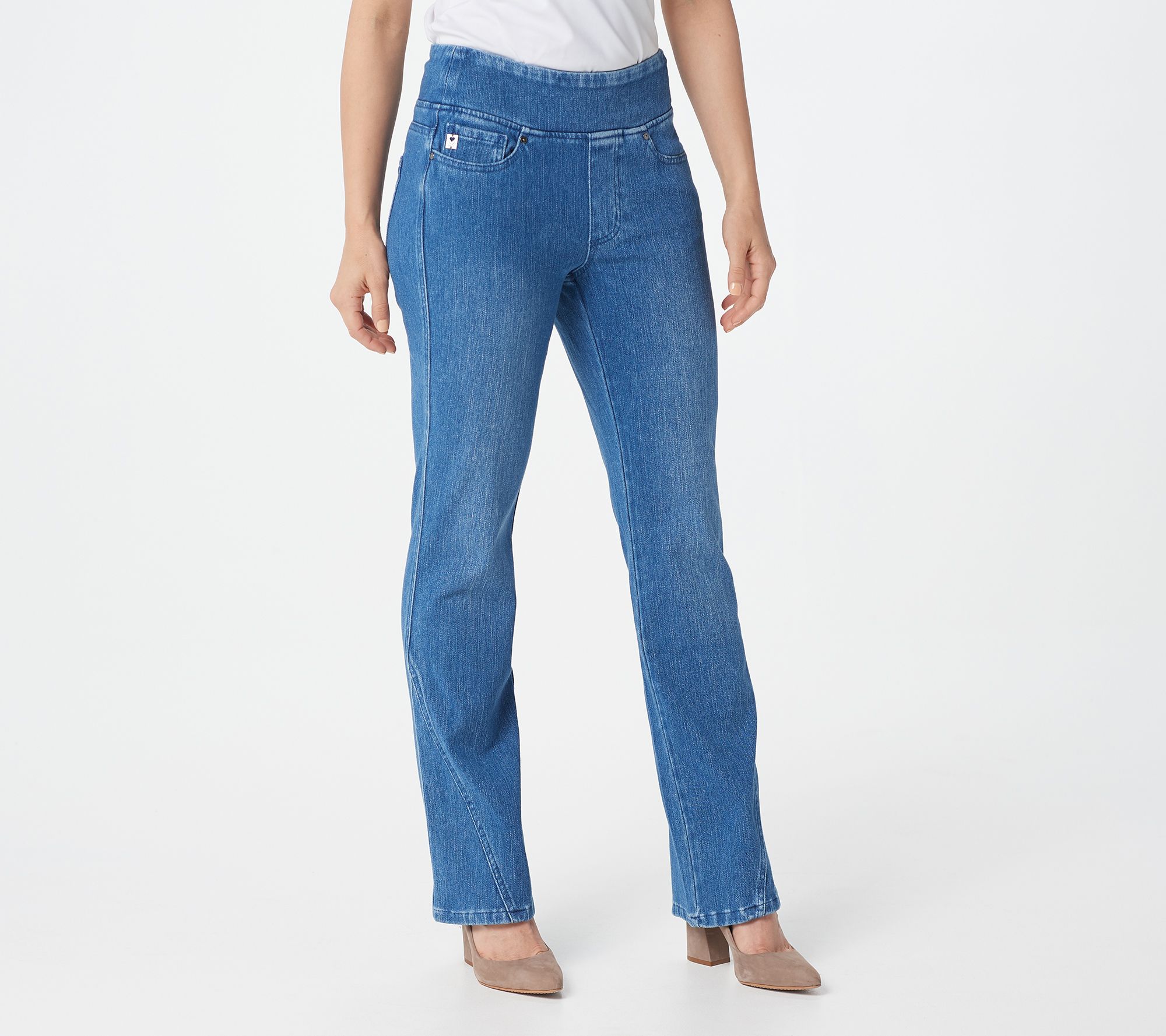 "As Is" Belle by Kim Gravel Flexibelle Regular Diagonal Jeans
