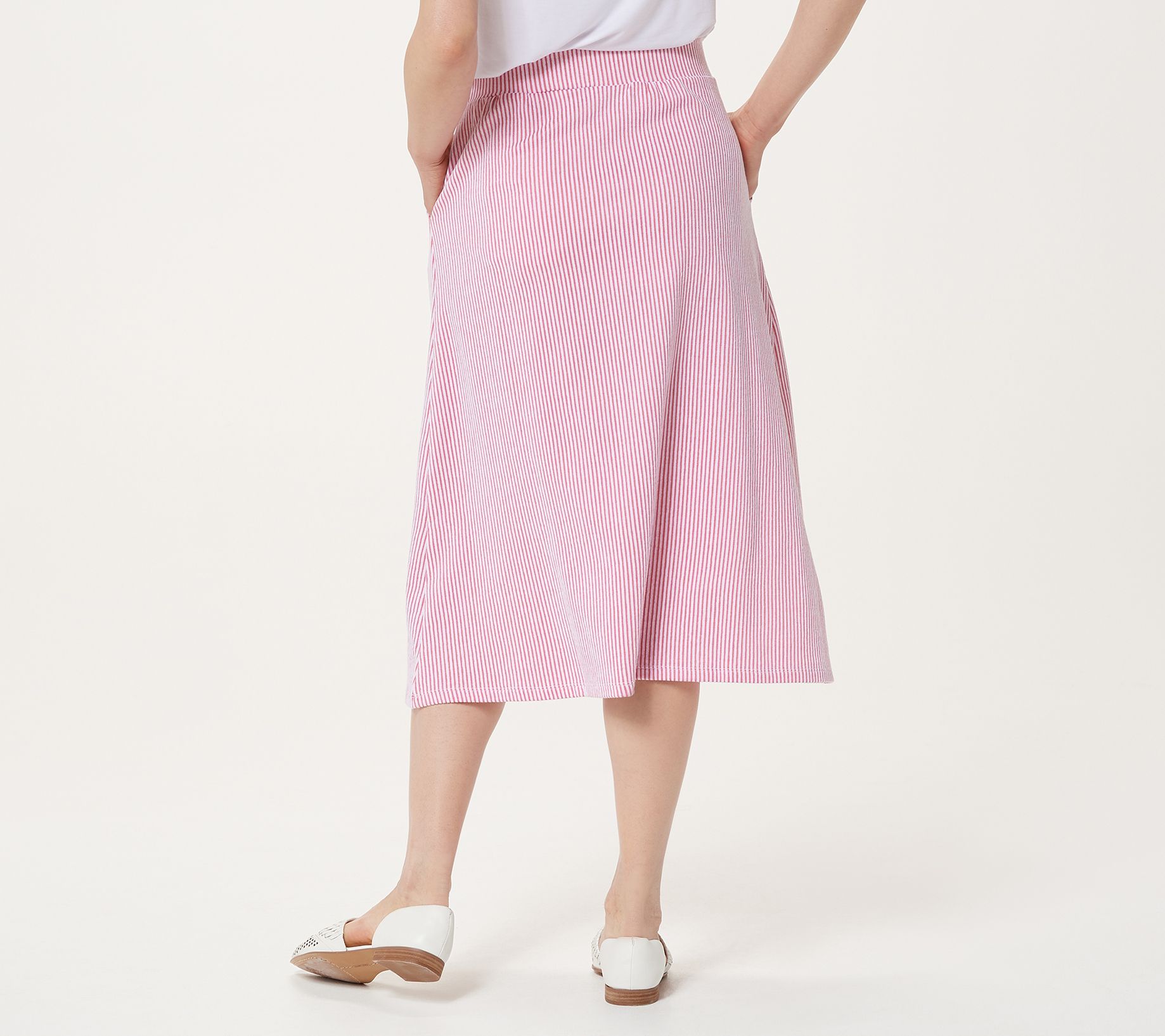 Pink midi skirt qvc hotsell