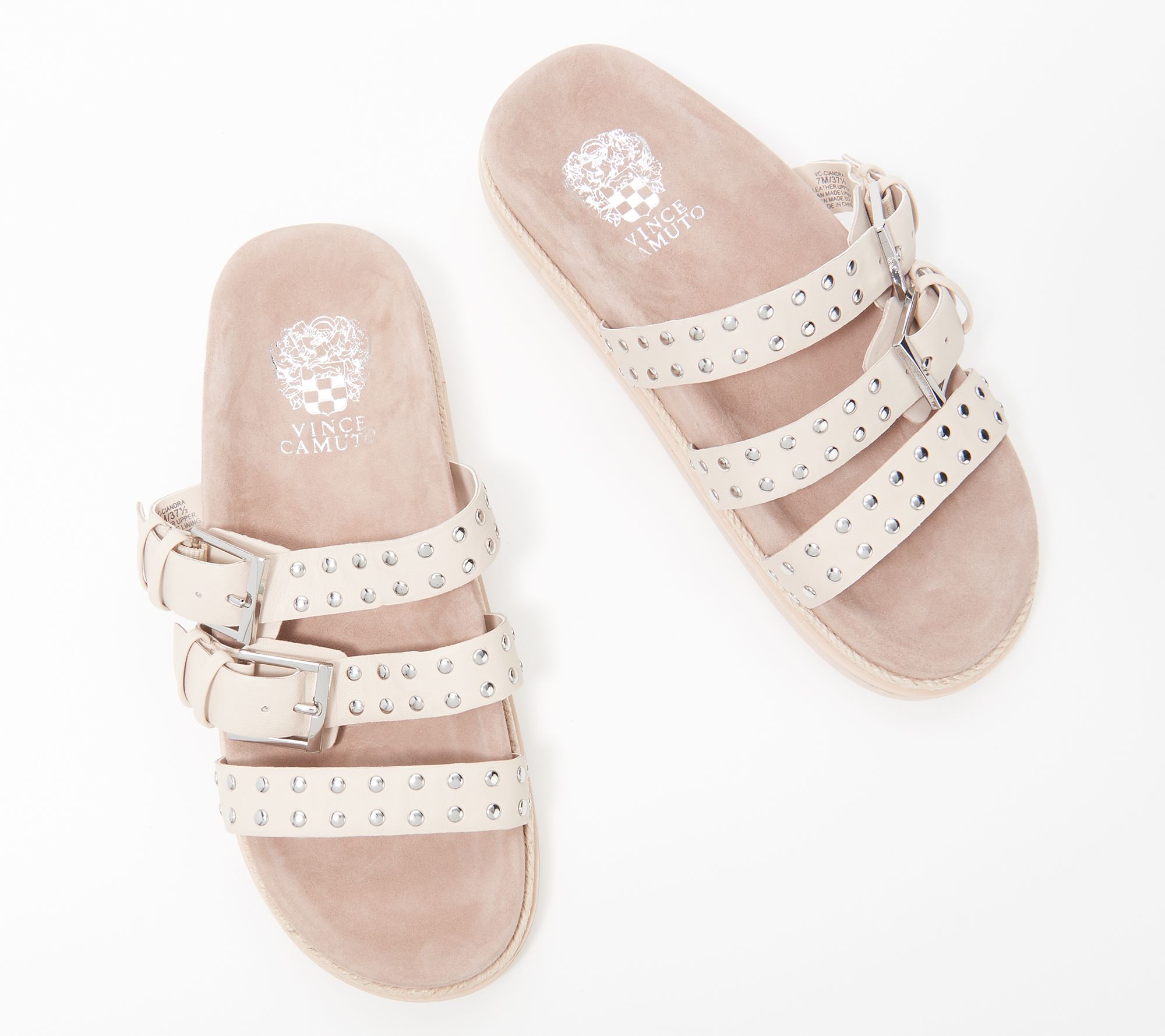 "As Is" Vince Camuto Buckle Slide Sandals - Ciandra