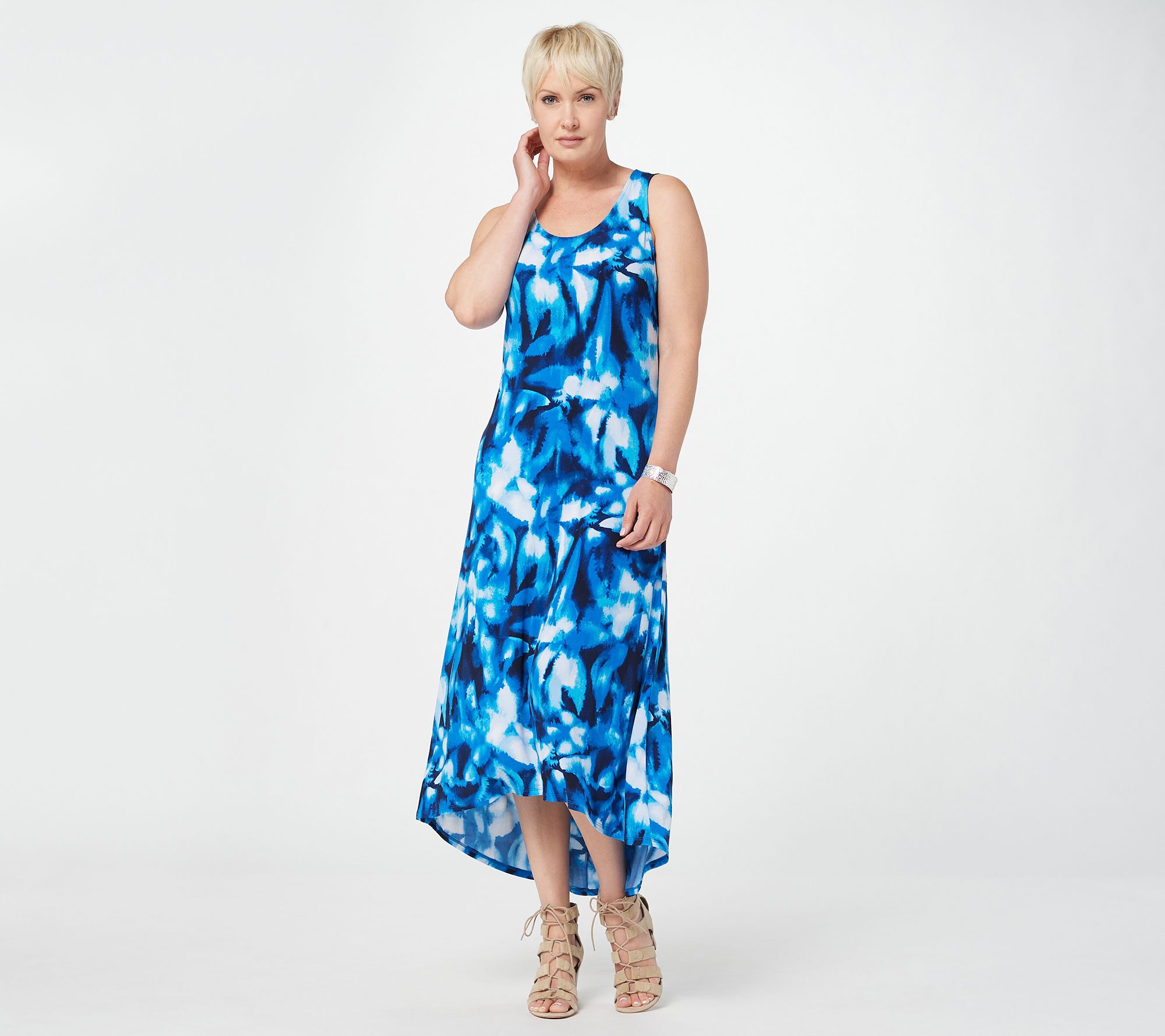 G.I.L.I. Petite Printed HiLow Jetsetter Dress