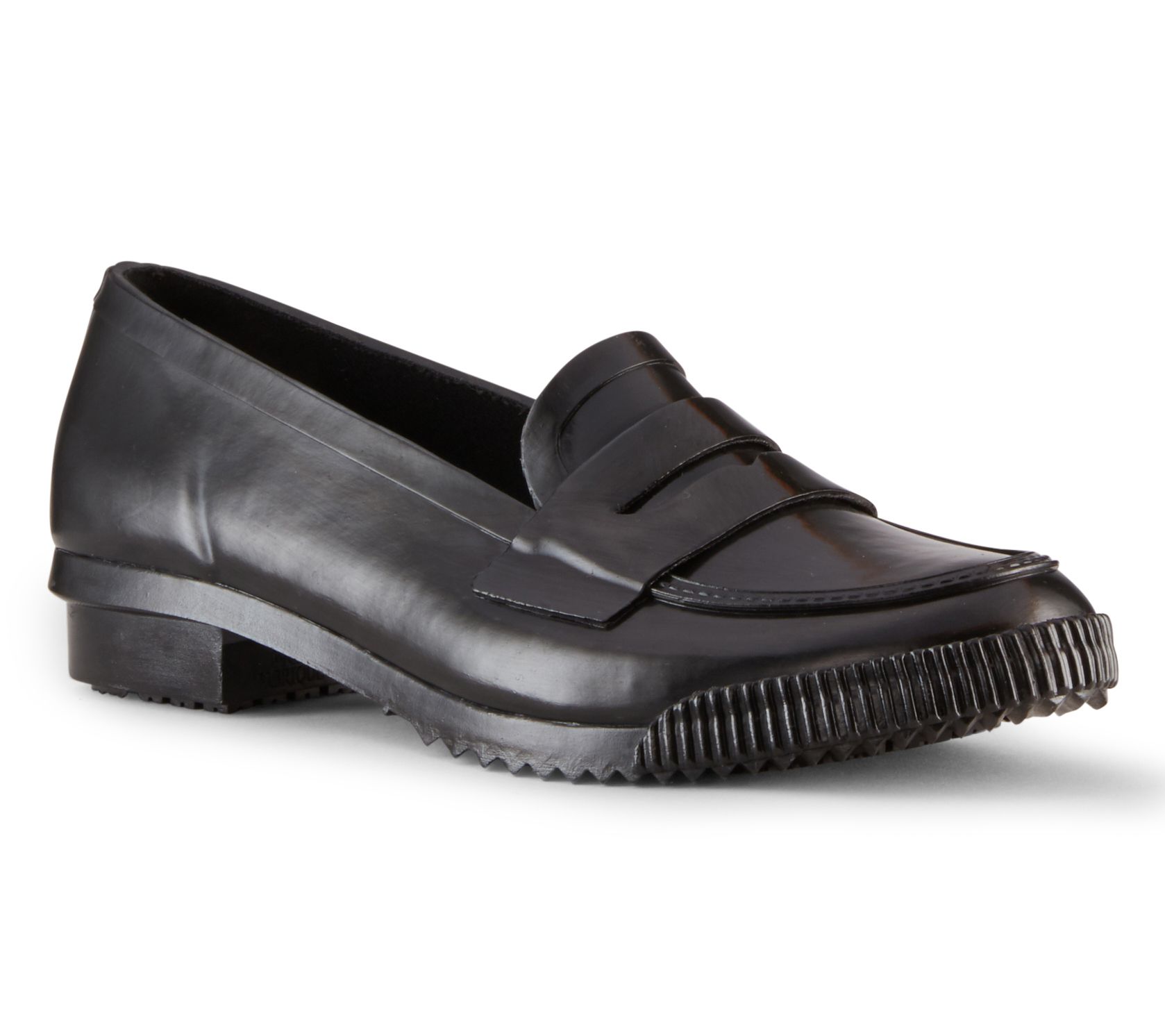 rubber penny loafers
